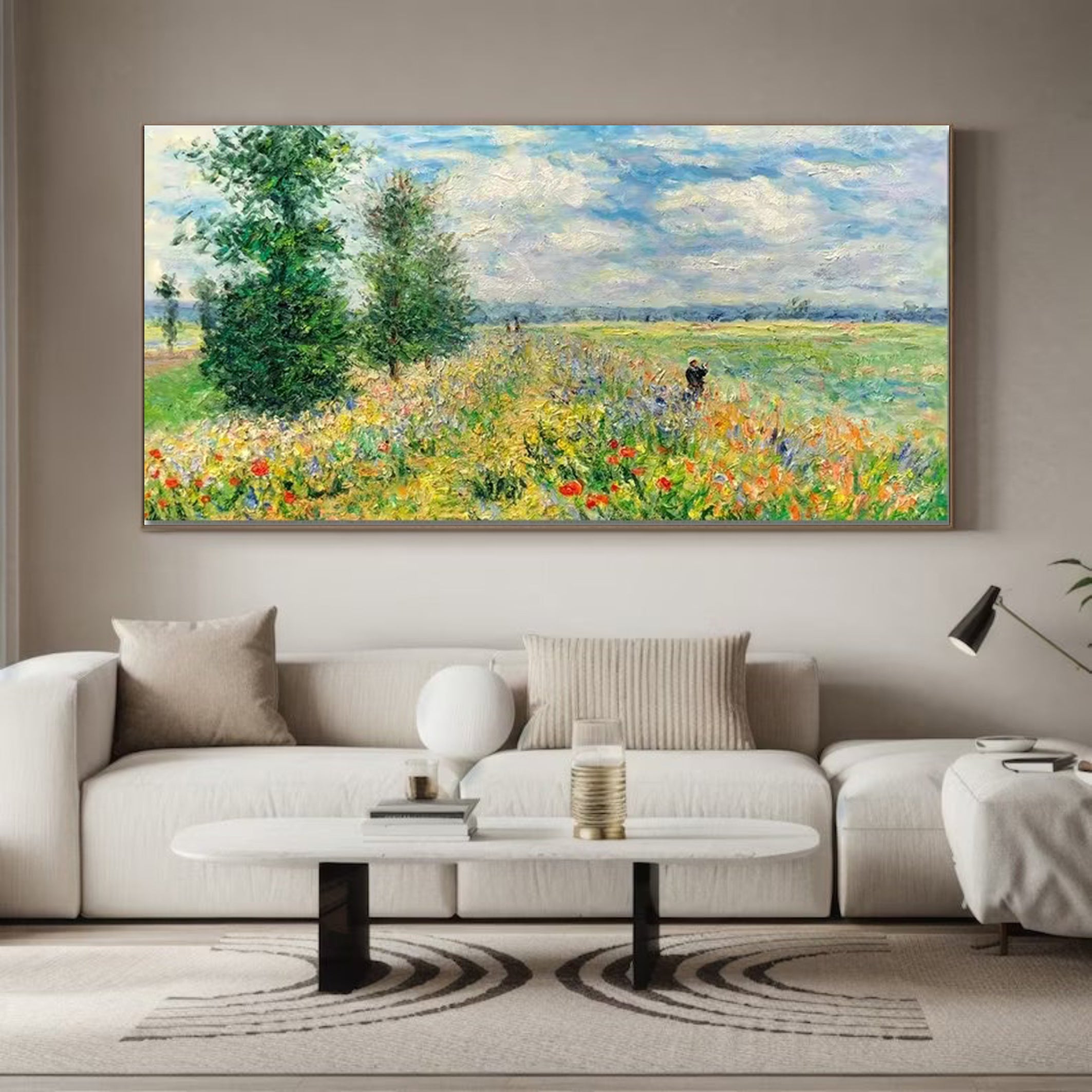 Poppy Field (1875), Monet Inspired Wall Art #BGA 168