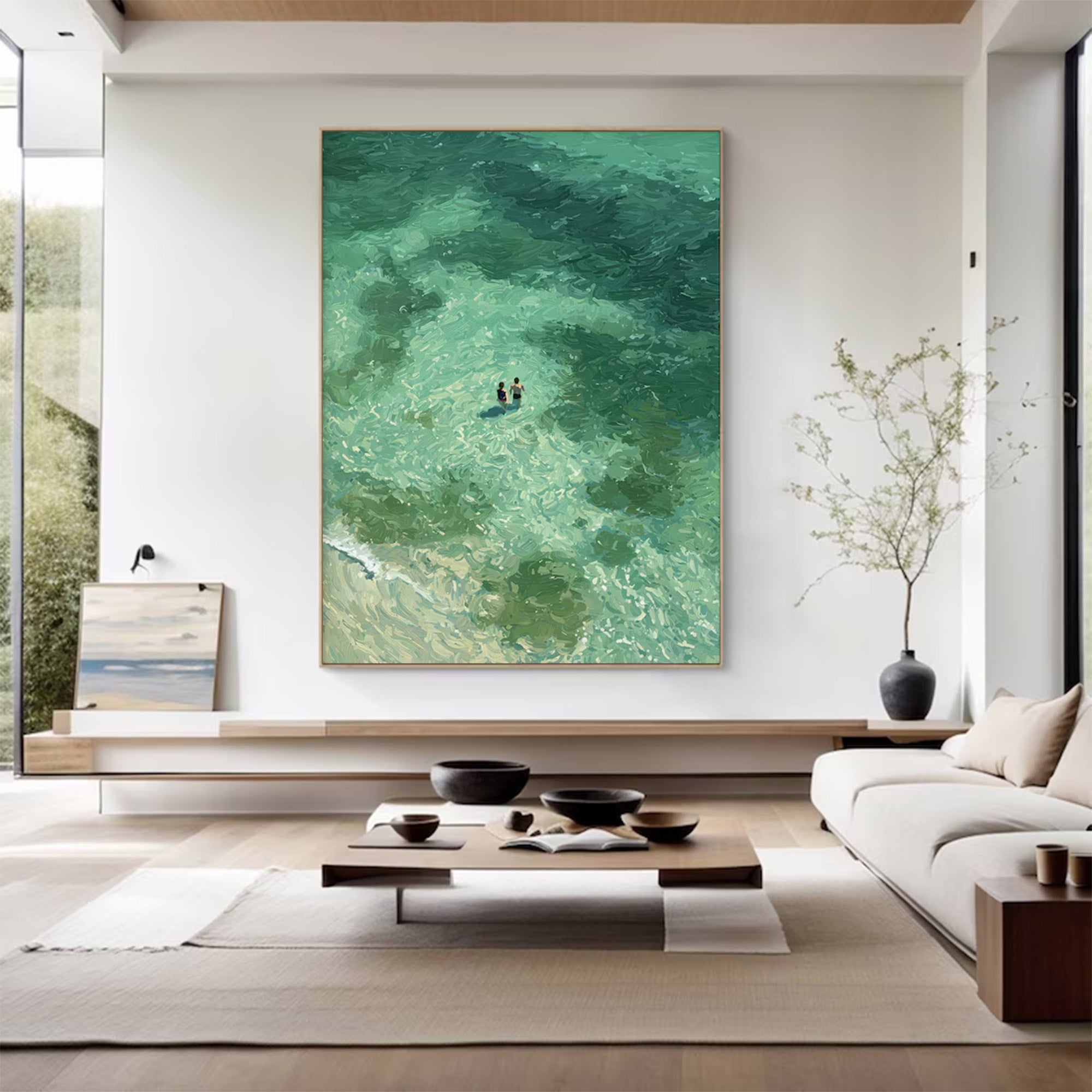 Large Textured Figurative Ocean Painting | MuroArt #WGA 015