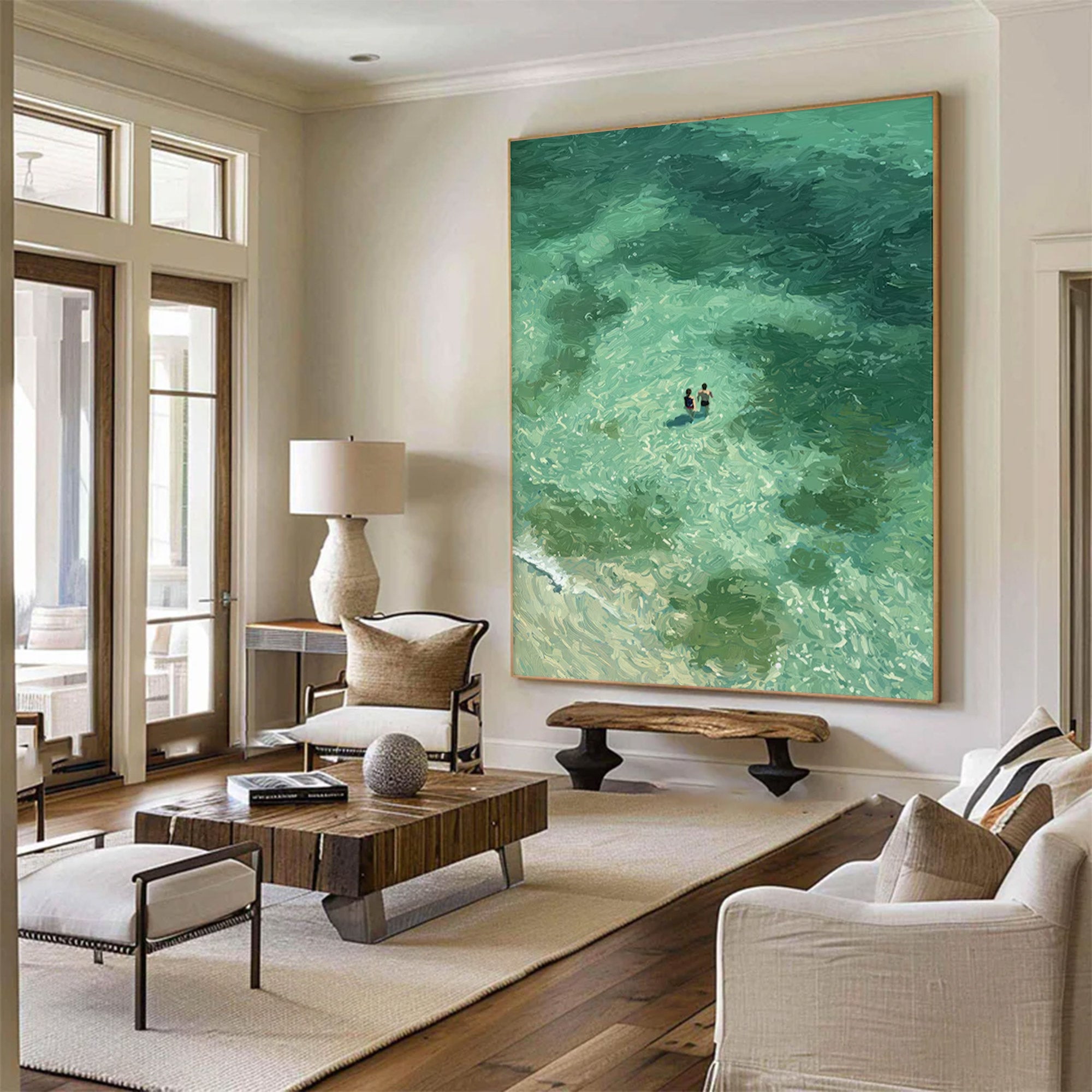 Large Textured Figurative Ocean Painting | MuroArt #WGA 015