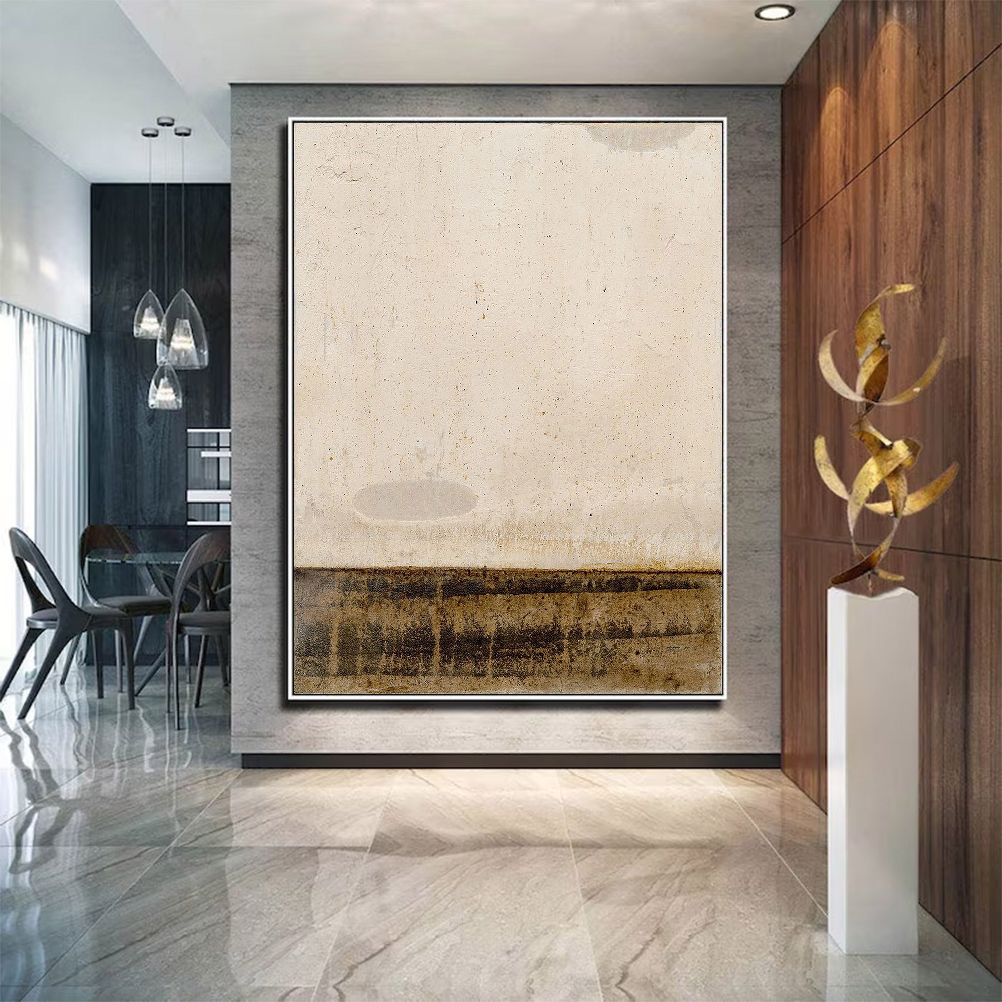 Abstract Large Modern Textured Art | MuroArt #WG 107