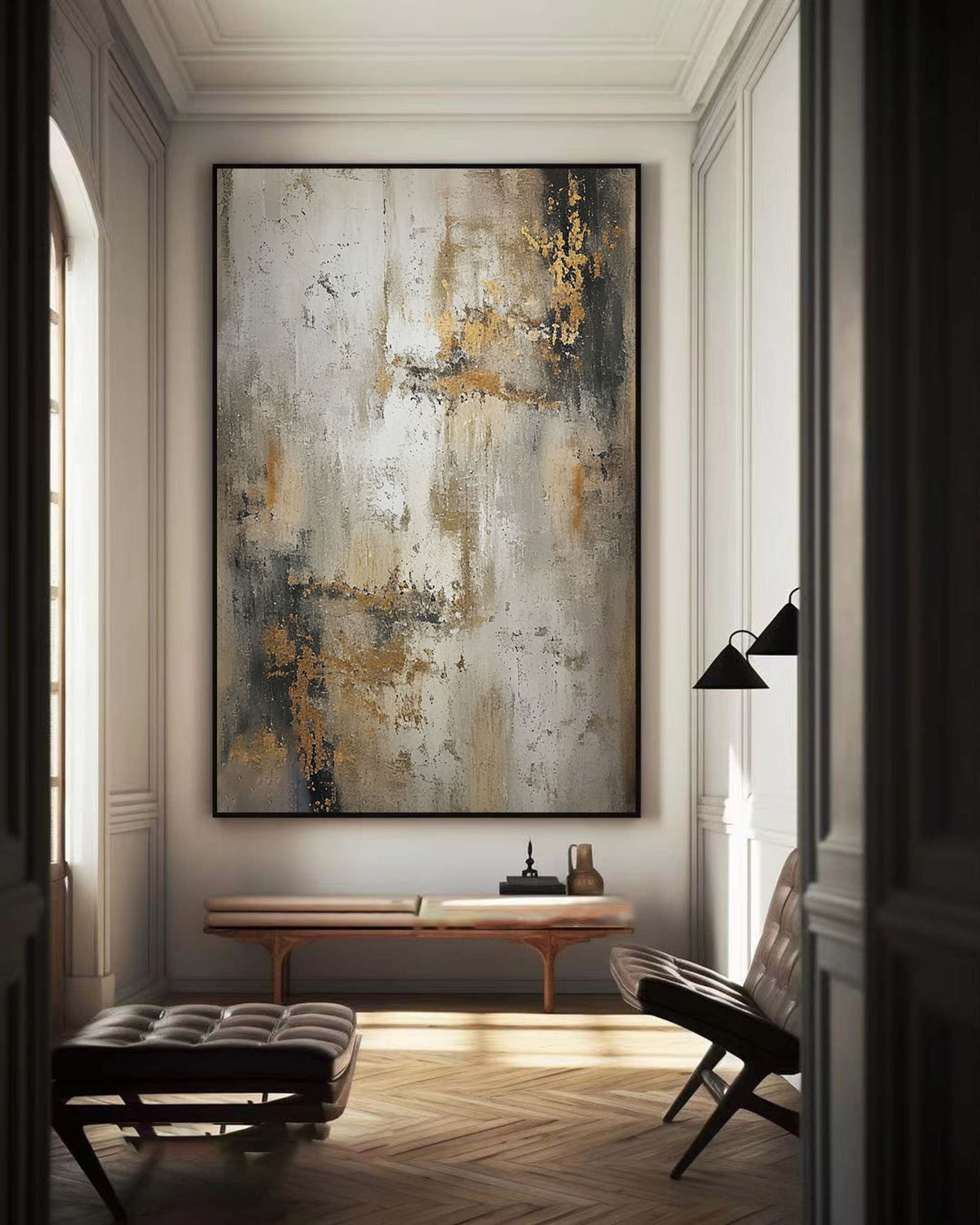Beige & Brown Abstract Painting #BBA 041