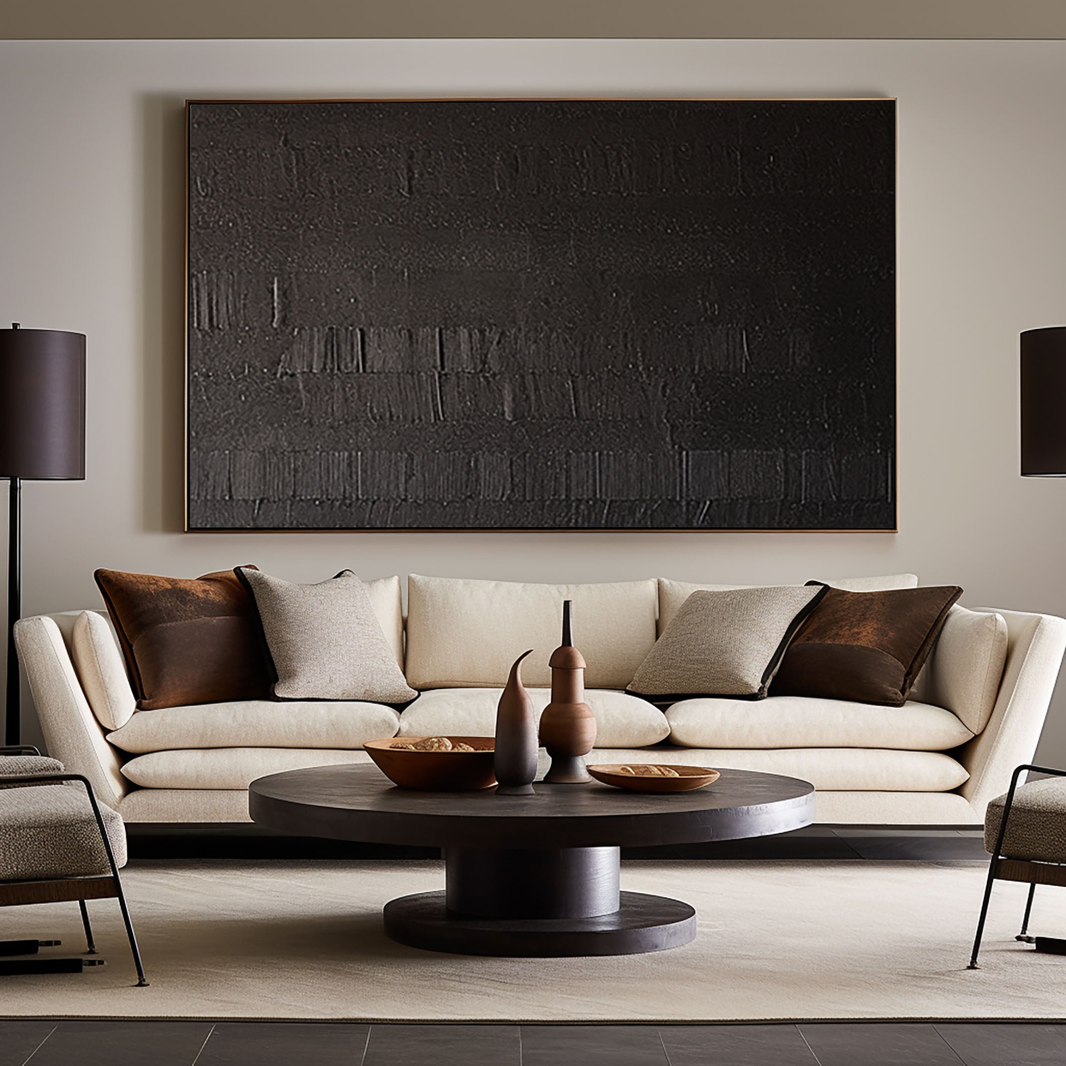 Black Minimalist Painting #BM 014