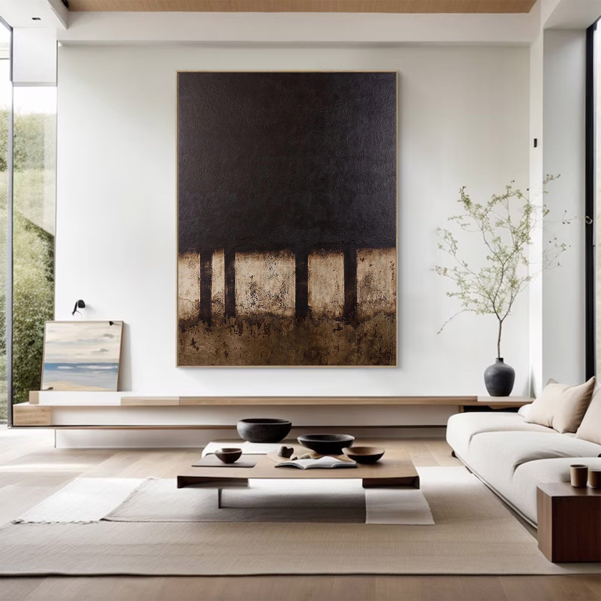 Abstract Massive Textured Neutral Art | MuroArt #WG 109