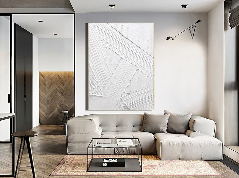 White Minimalist Painting #WM 016