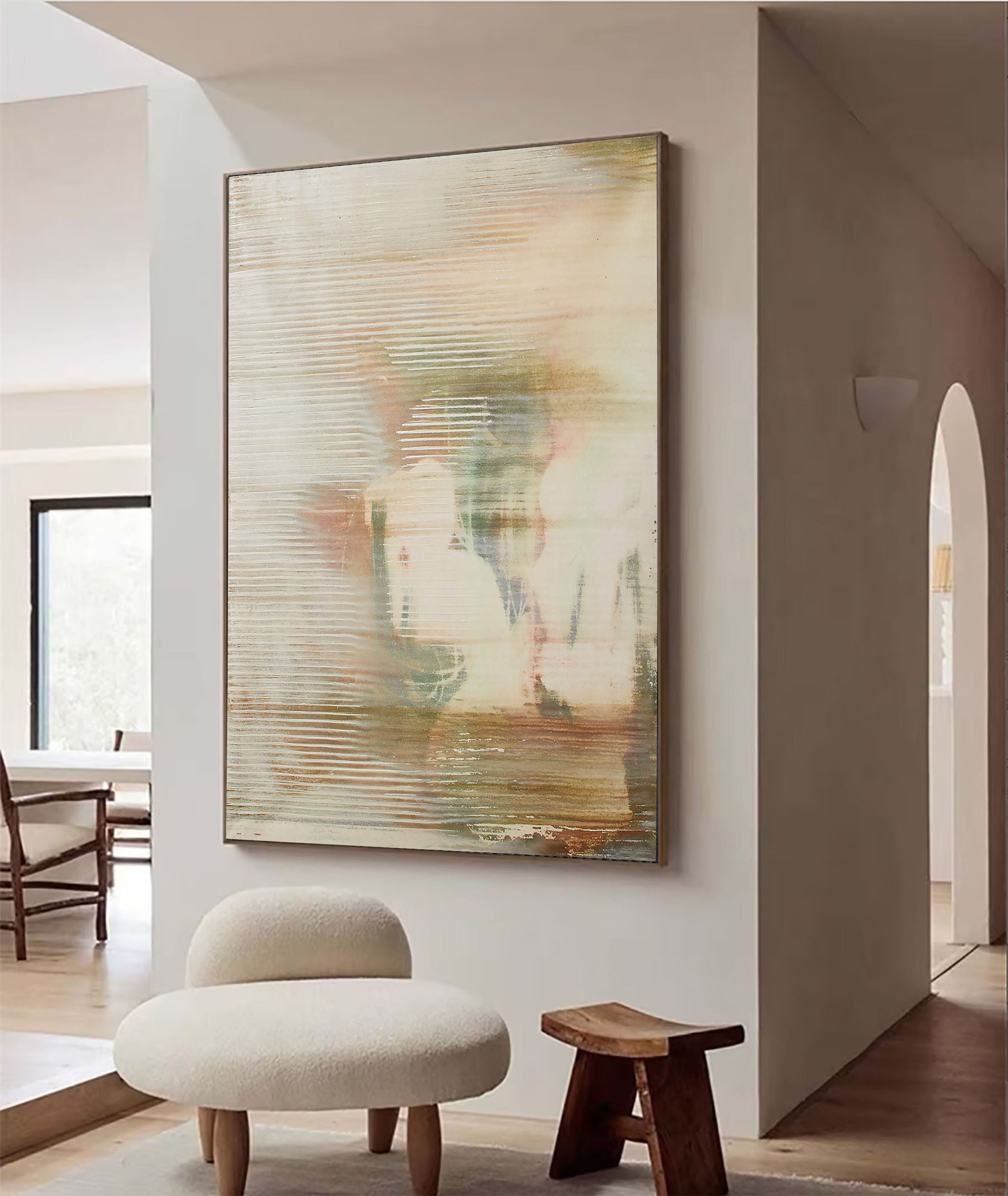 Serene Abstract Painting With Soft Colors, Contemporary Art #BGA 092