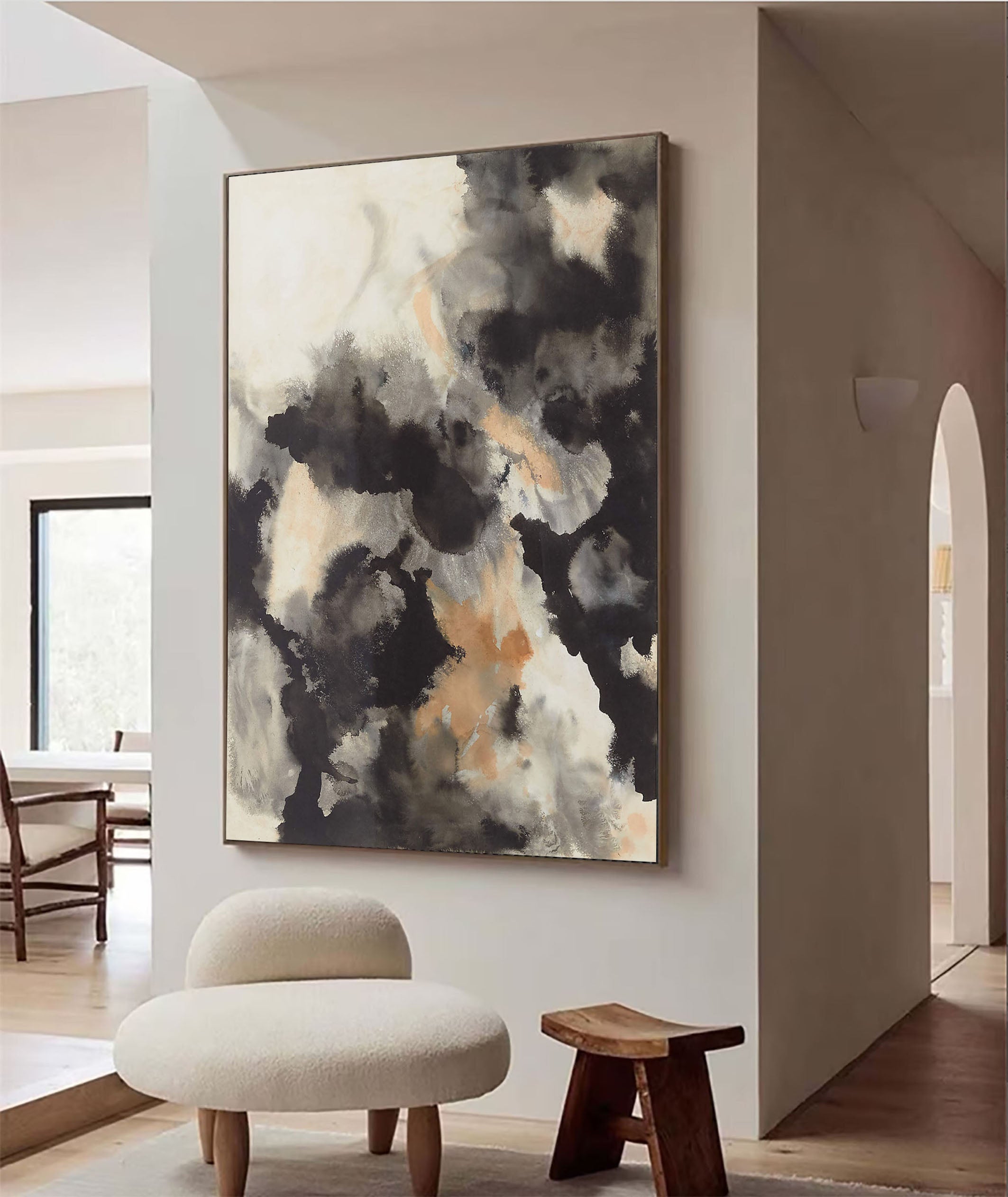 Organic Abstraction, Light and Shadow, Modern Wall Art #BGA 099