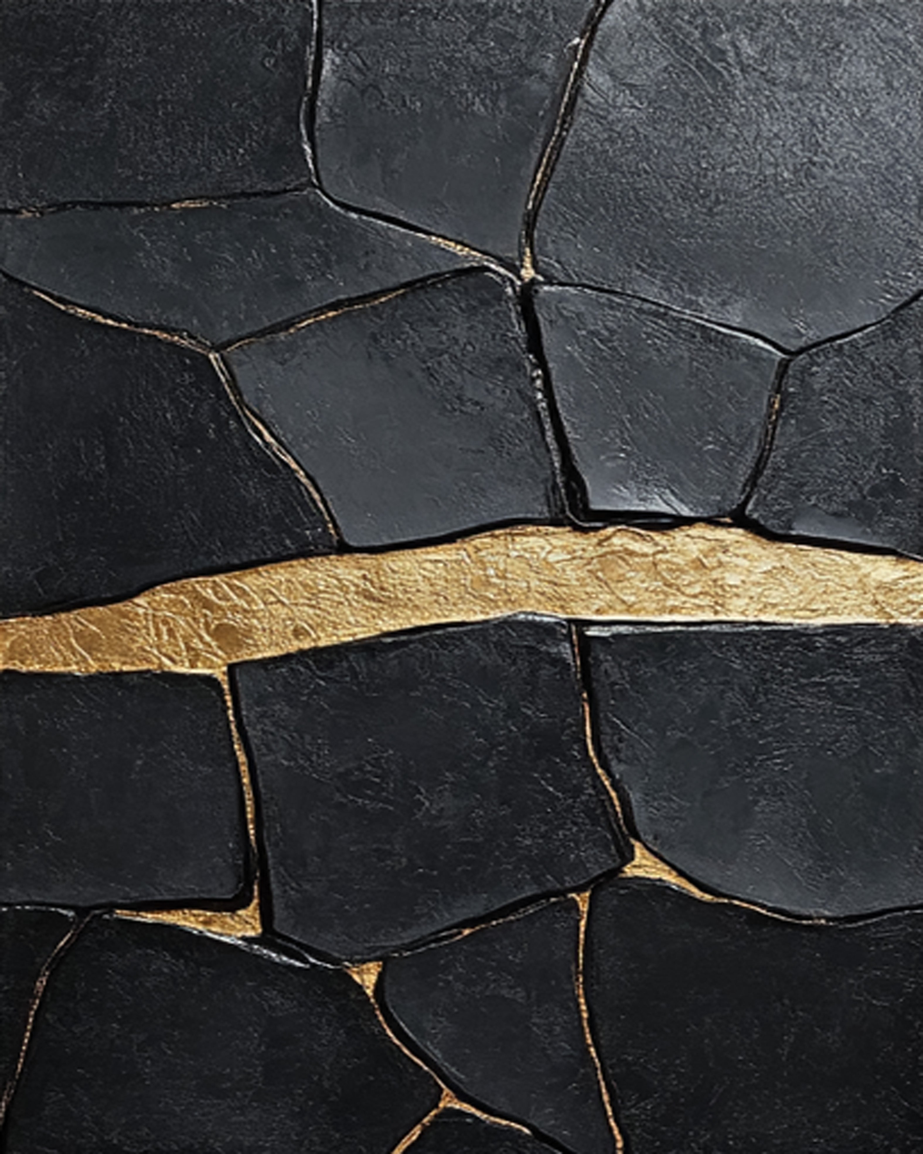 Textured Black Canvas with a Striking Horizontal Gold Accent #BGA 266