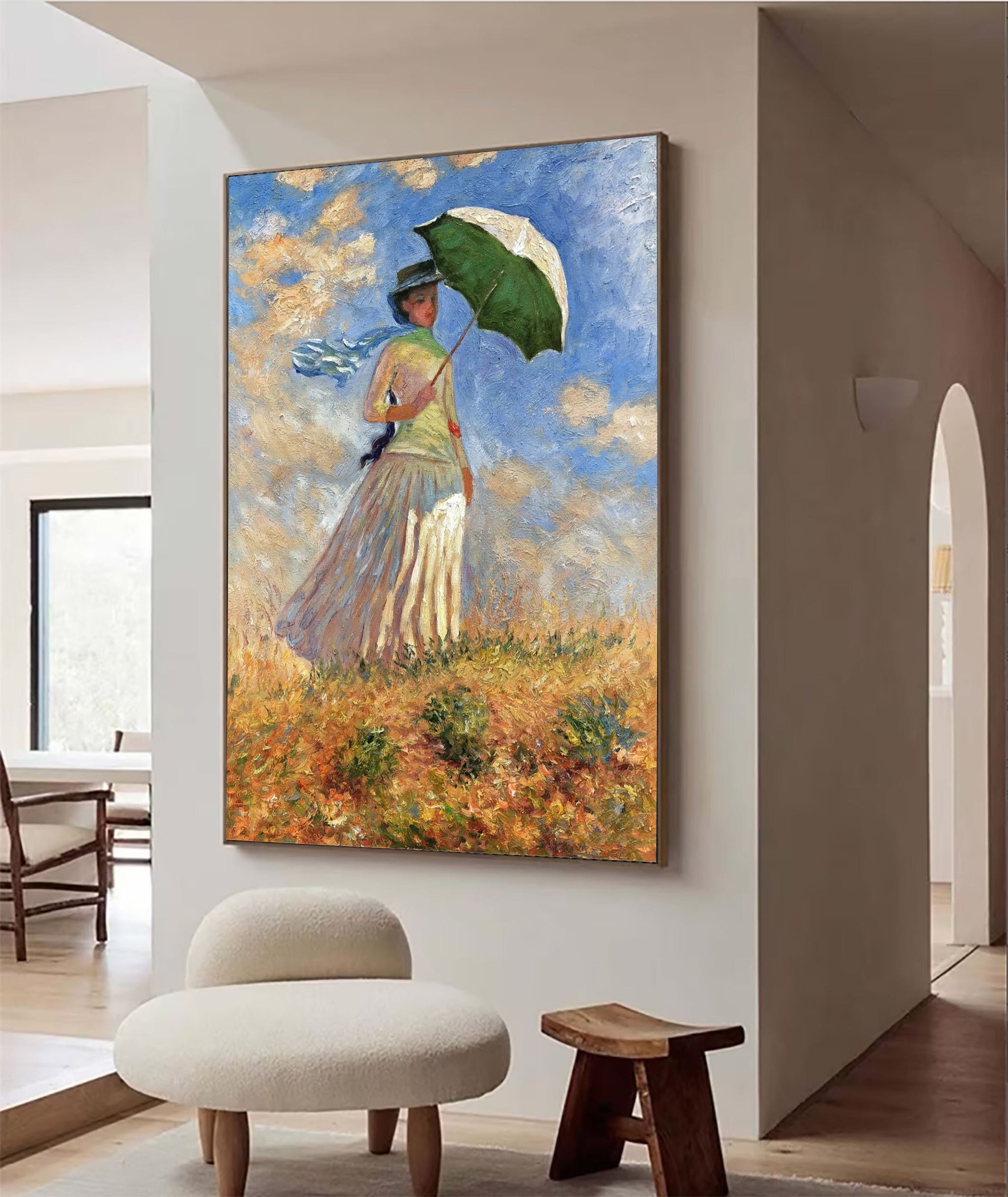 Woman with a Parasol, Inspired by Monet #BGA 177