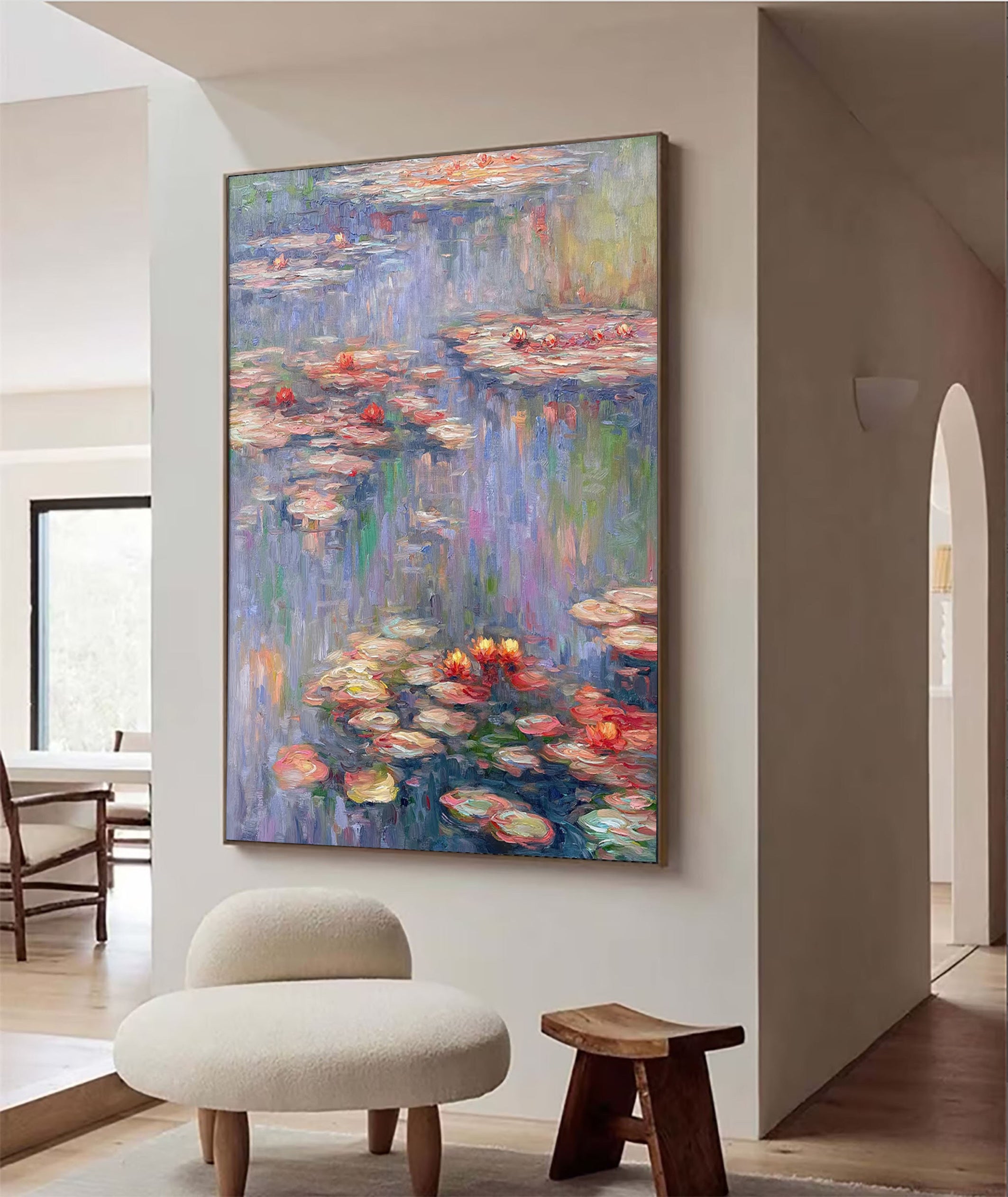 Monet's Water Lilies Essence, Impressionist Floral Light #BGA 175