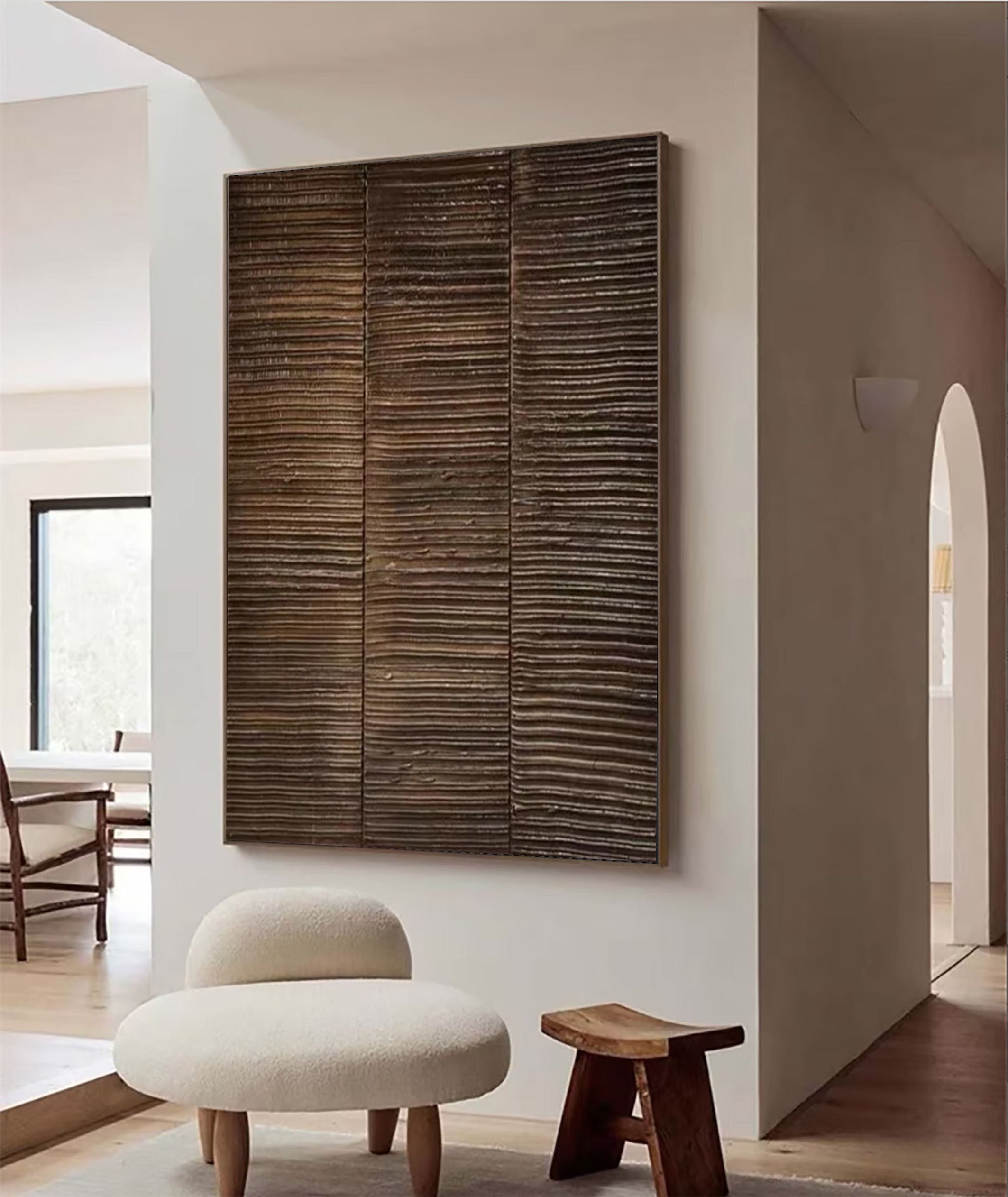 Organic Texture Canvas, Natural Wood Design Wall Art #BGA 200