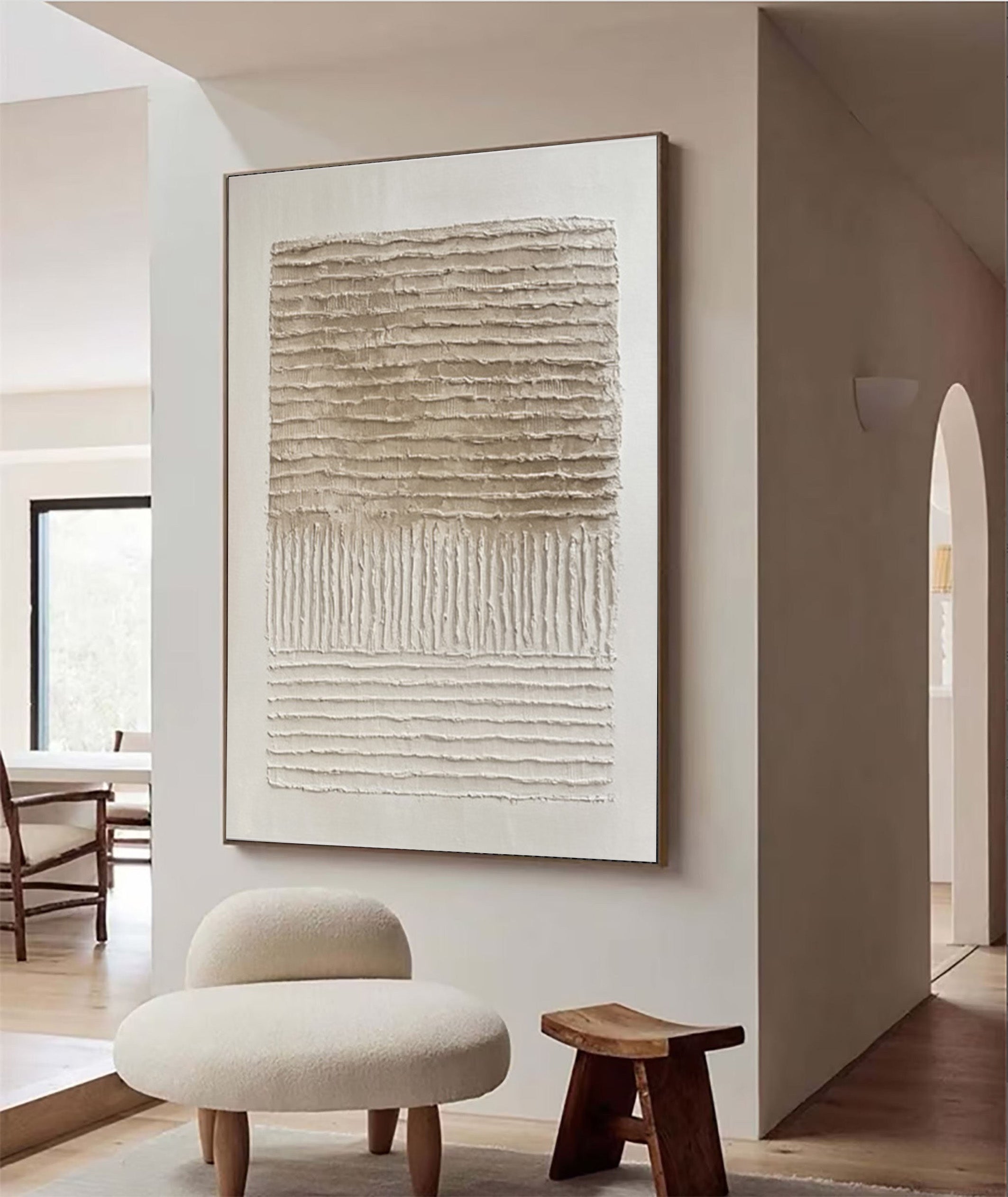 Wabi Sabi Art with Horizontal Layers and Vertical Inherent #BGA 281