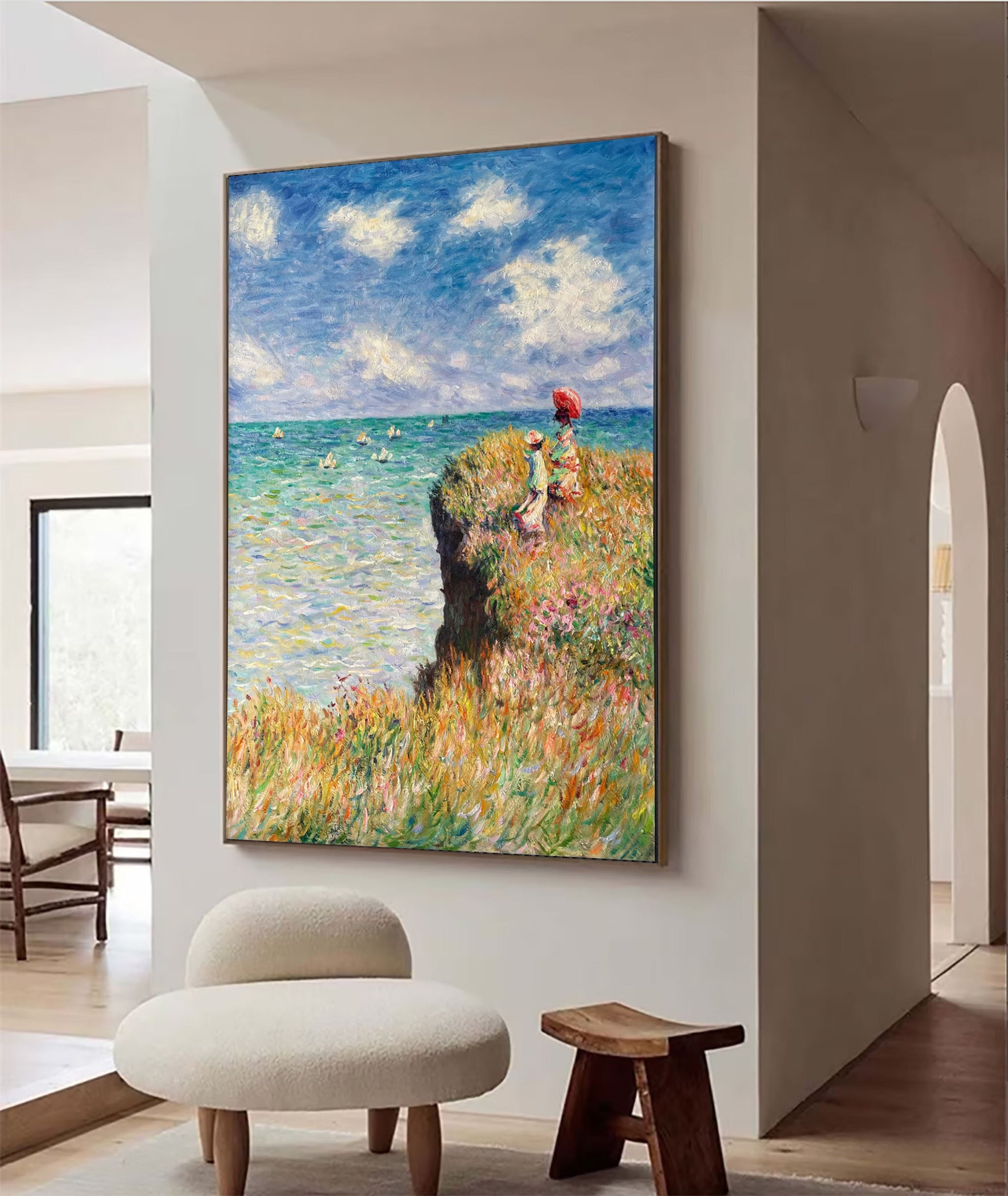 The Cliff Walk at Pourville, Inspired by Monet #BGA 174