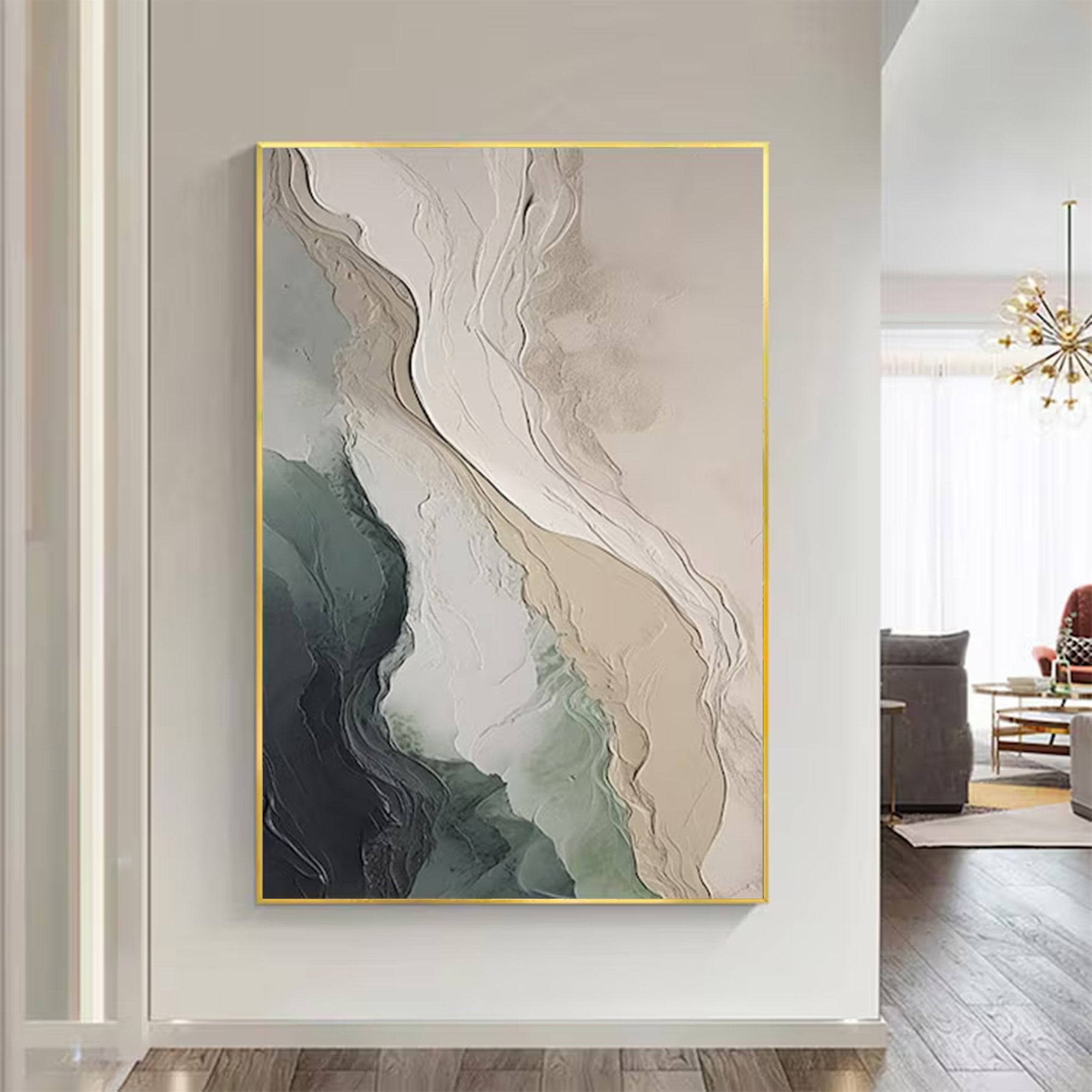 Large Modern Earth-Toned Abstract Art | MuroArt #WGA 018