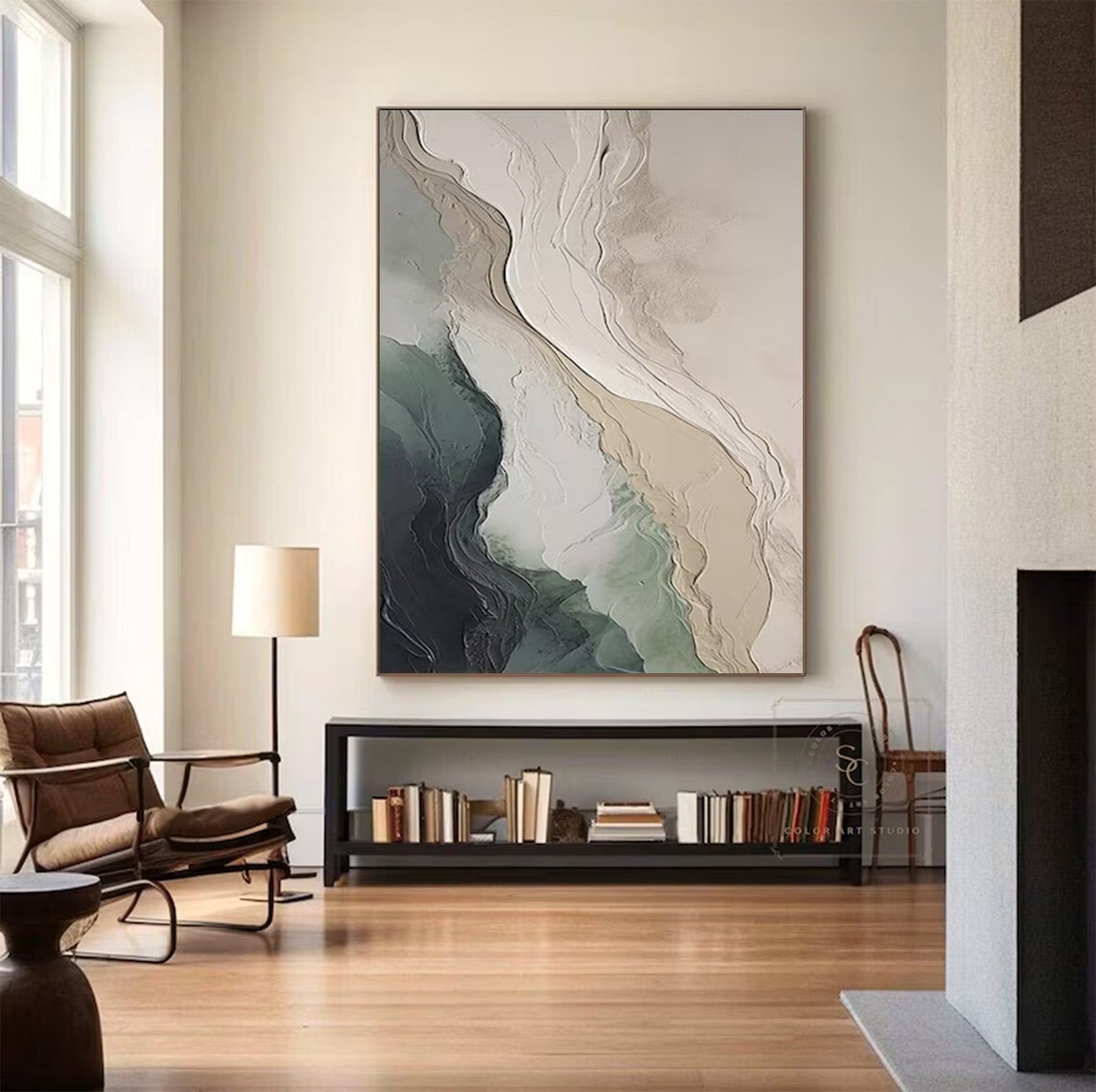 Large Modern Earth-Toned Abstract Art | MuroArt #WGA 018