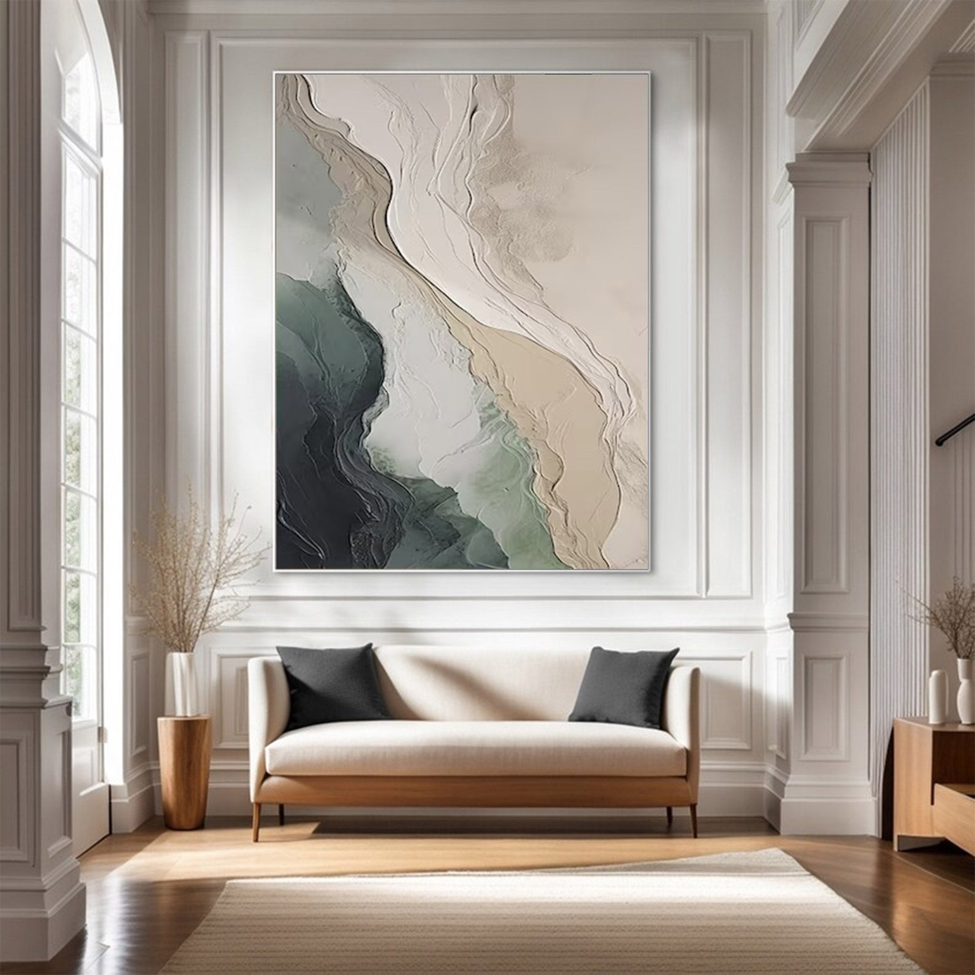 Large Modern Earth-Toned Abstract Art | MuroArt #WGA 018