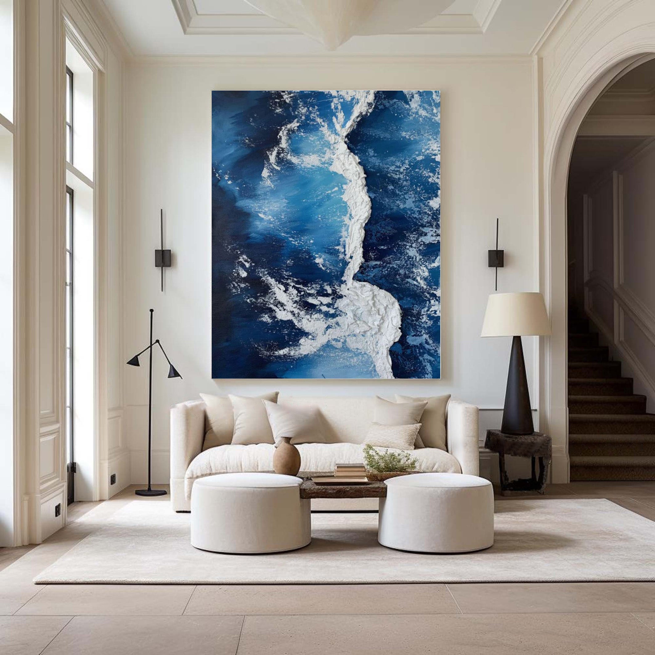 Modern 3D Texture Seascape, Dynamic Ocean Vista #BGA 259