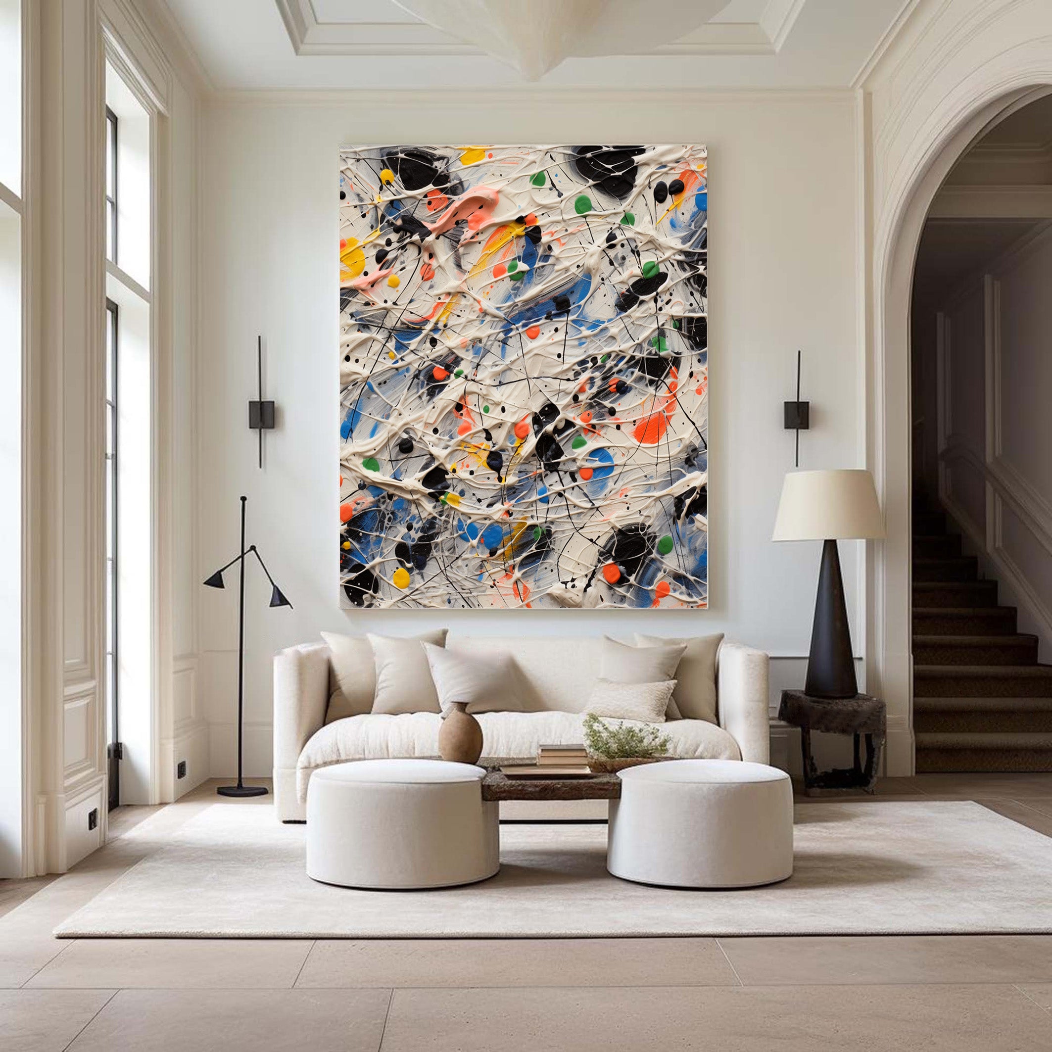Controlled Chaos: Bold Abstract Splatter, Dynamic Modern Art #BGA 242