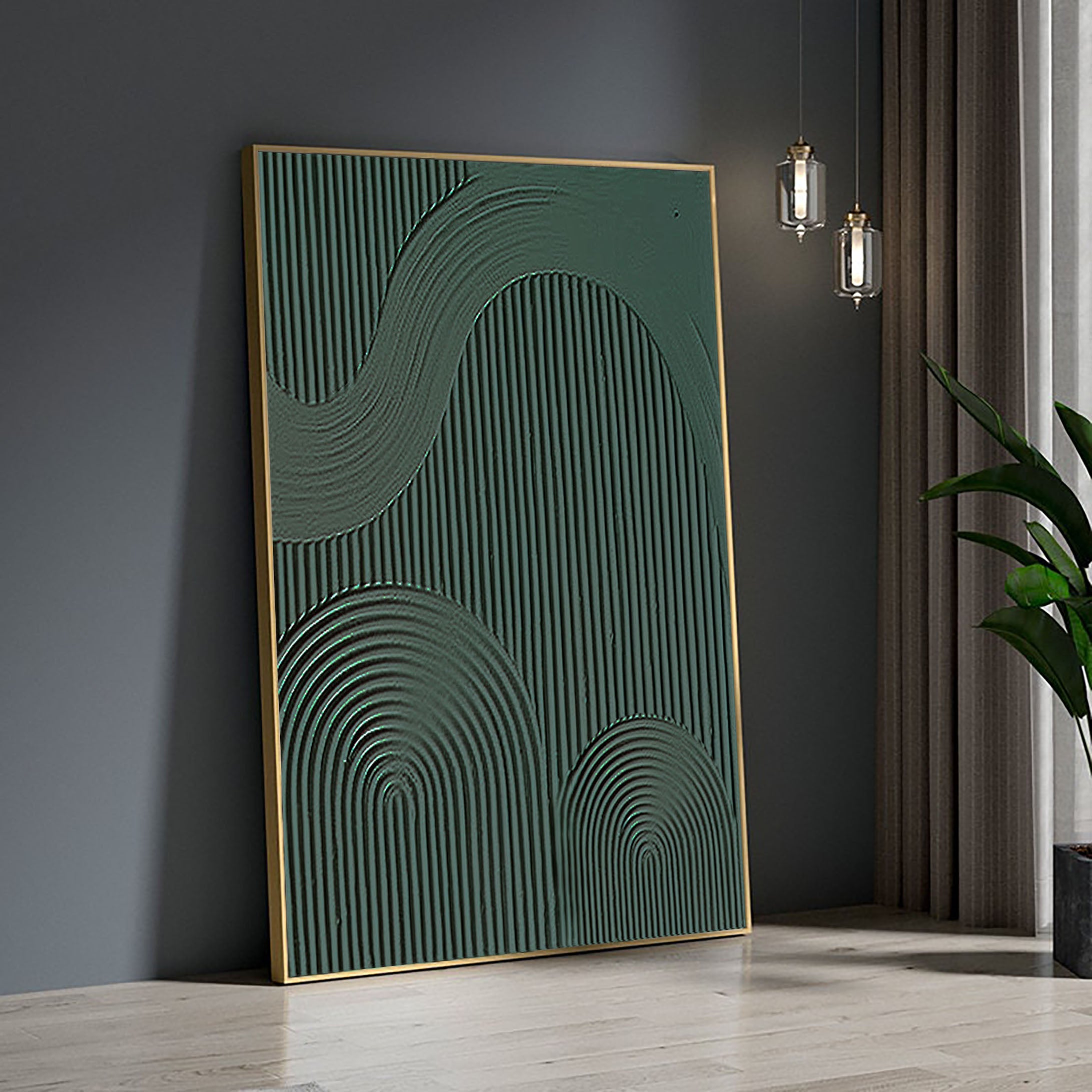 Blue & Green Minimalist Painting #BGM 037