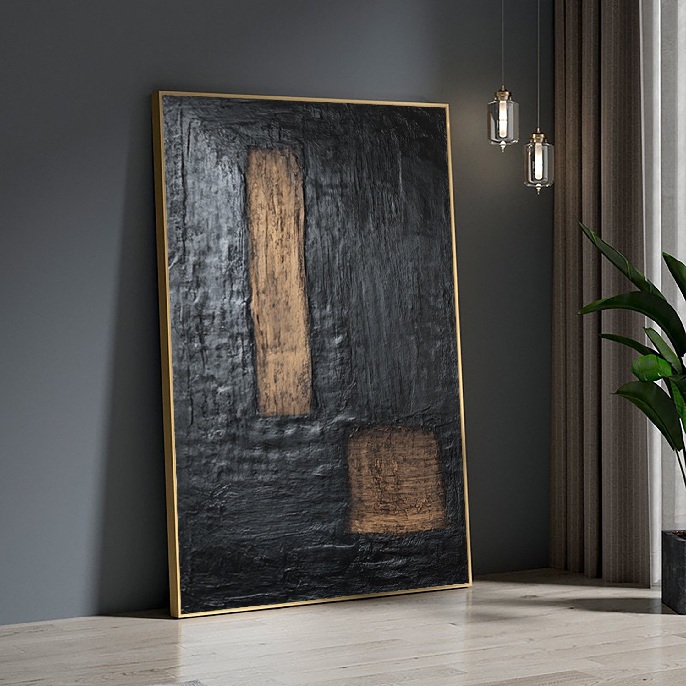 Gold and Black Artwork | Rich Textures #BBA 096