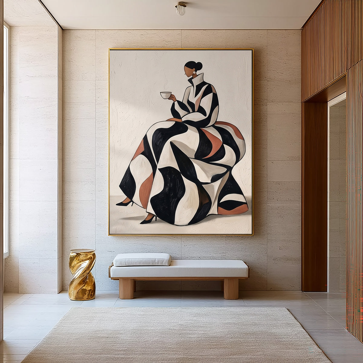 Fashion Inspired Woman Art Modern Portrait Wall Decor