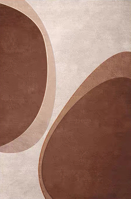 Warm Brown Minimalist Abstract with Organic Shapes #BGA 236