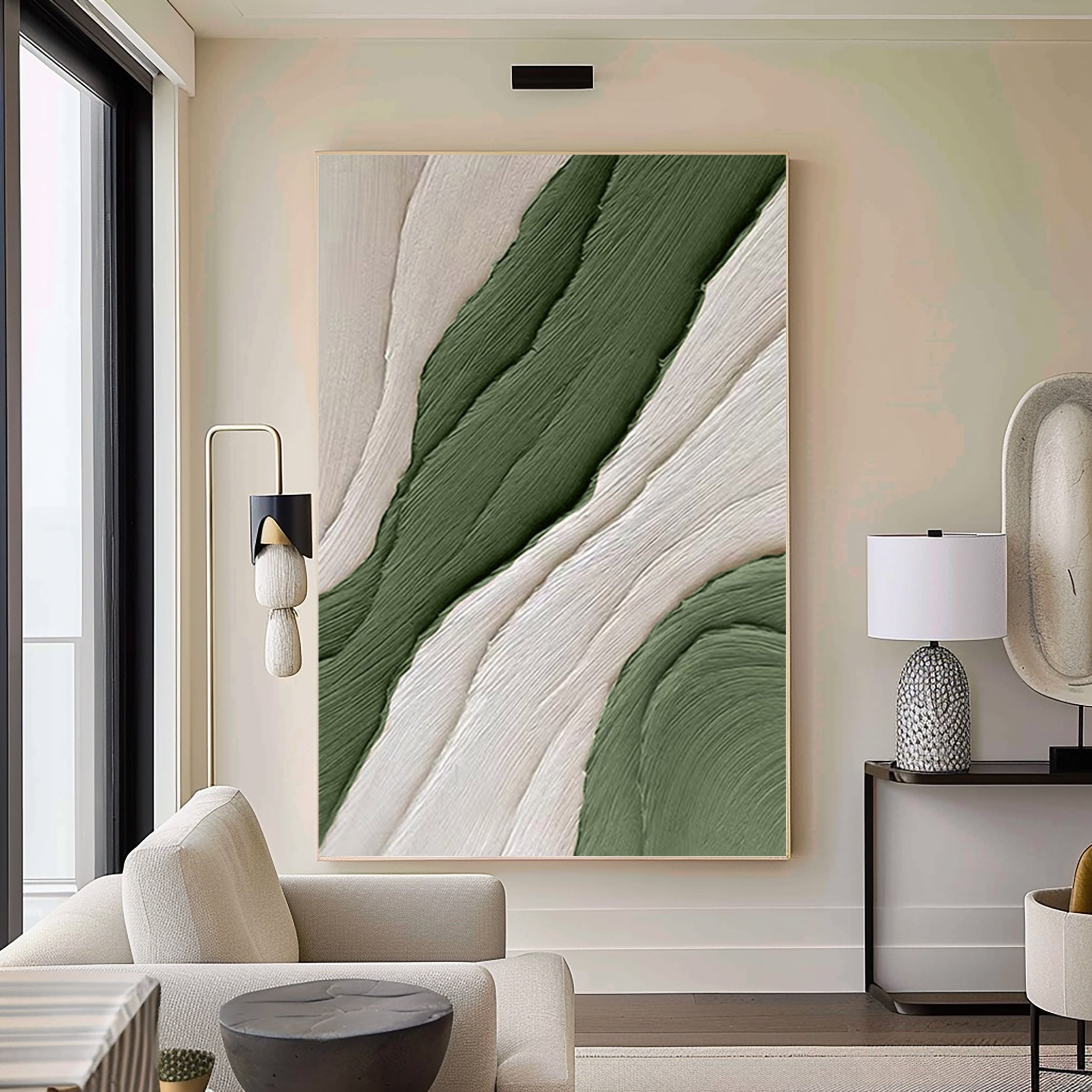 Green Minimalist Painting #GM 009