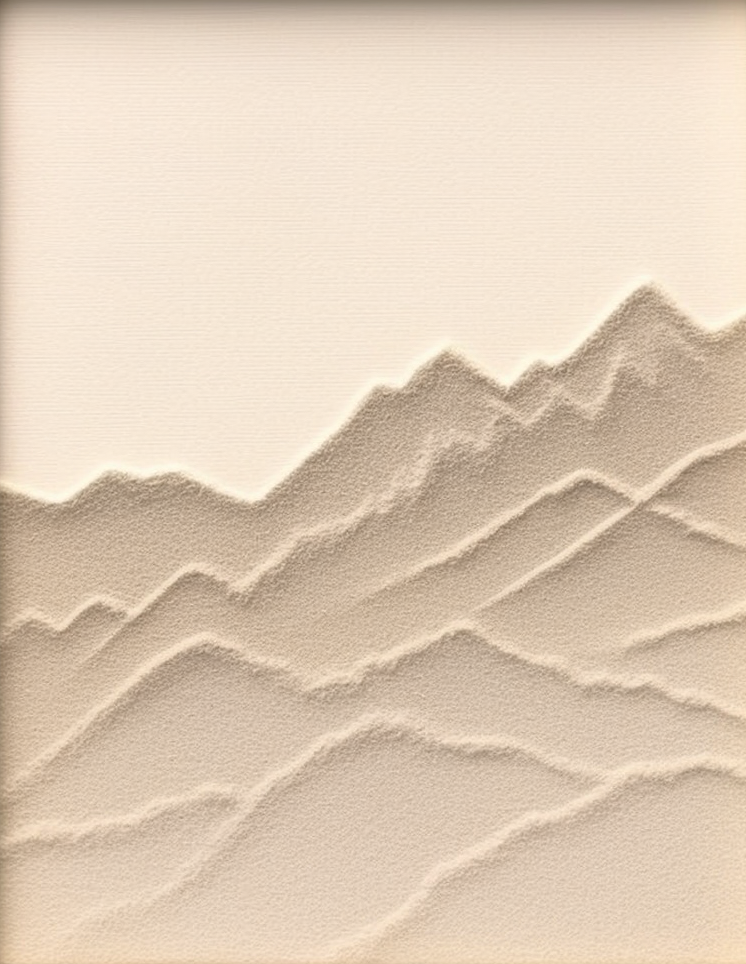 Minimalist Mountain Wall Art, Soft Textured Landscape #BGA 248