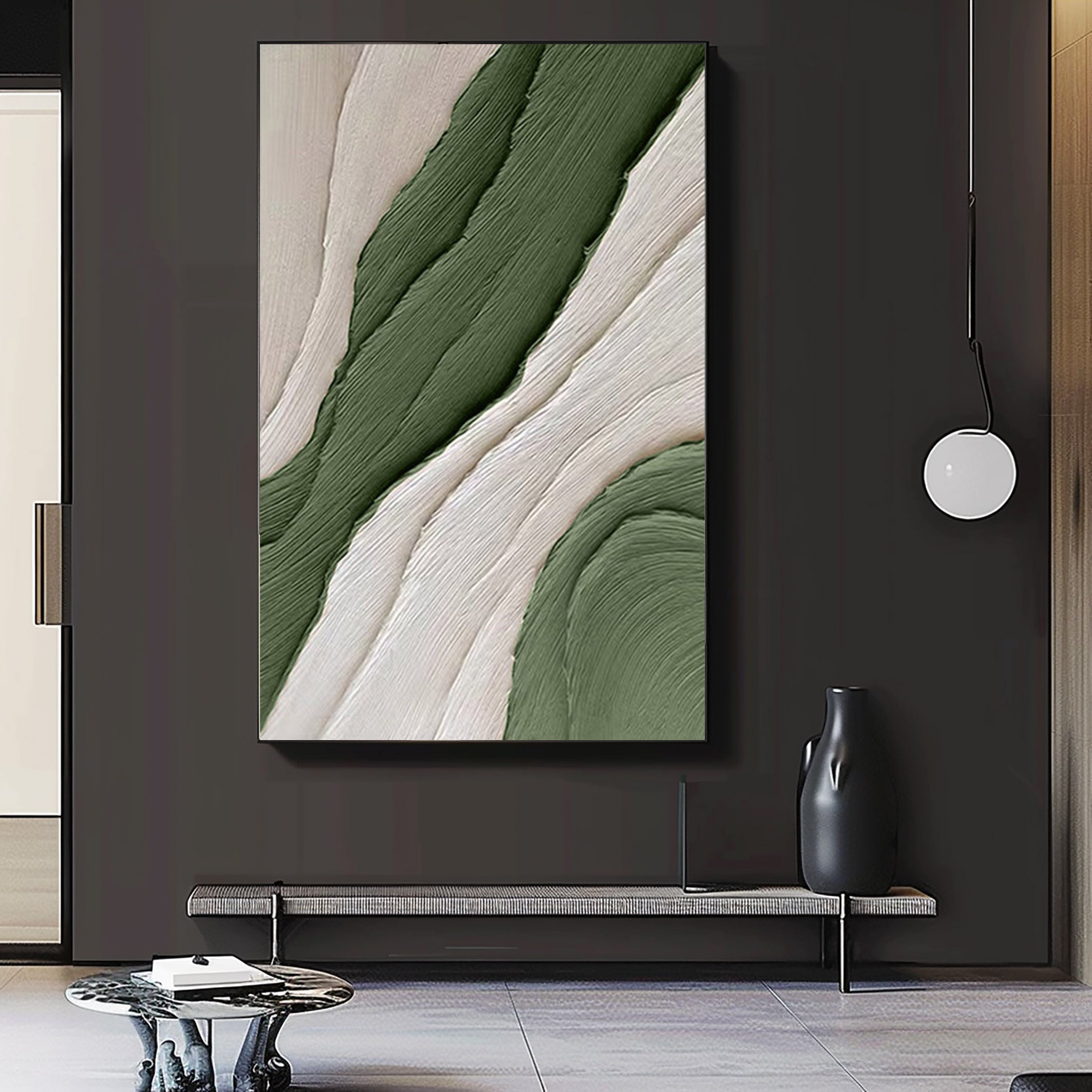 Green Minimalist Painting #GM 009