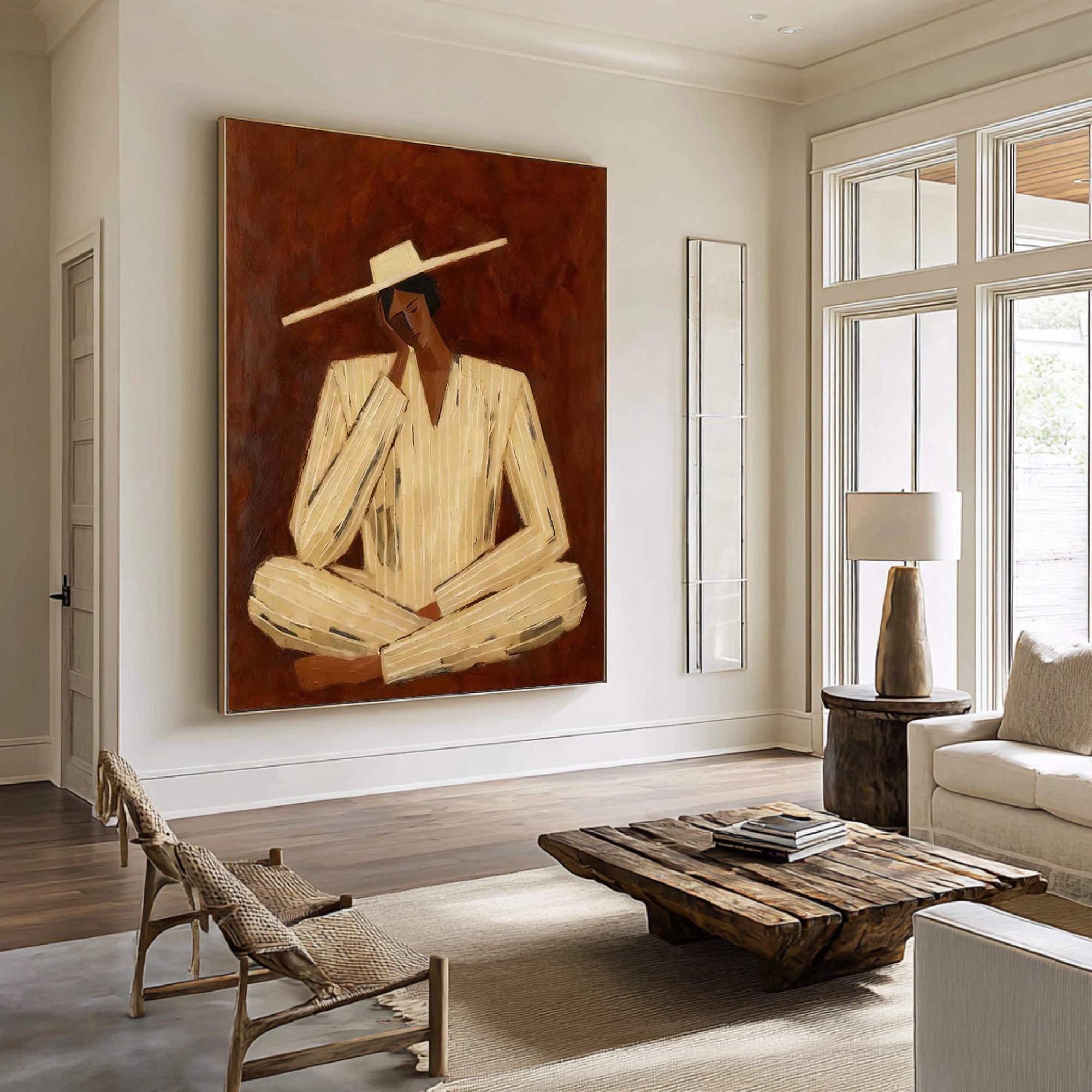 Large Modern Figure Canvas Art for Contemporary Home Decor