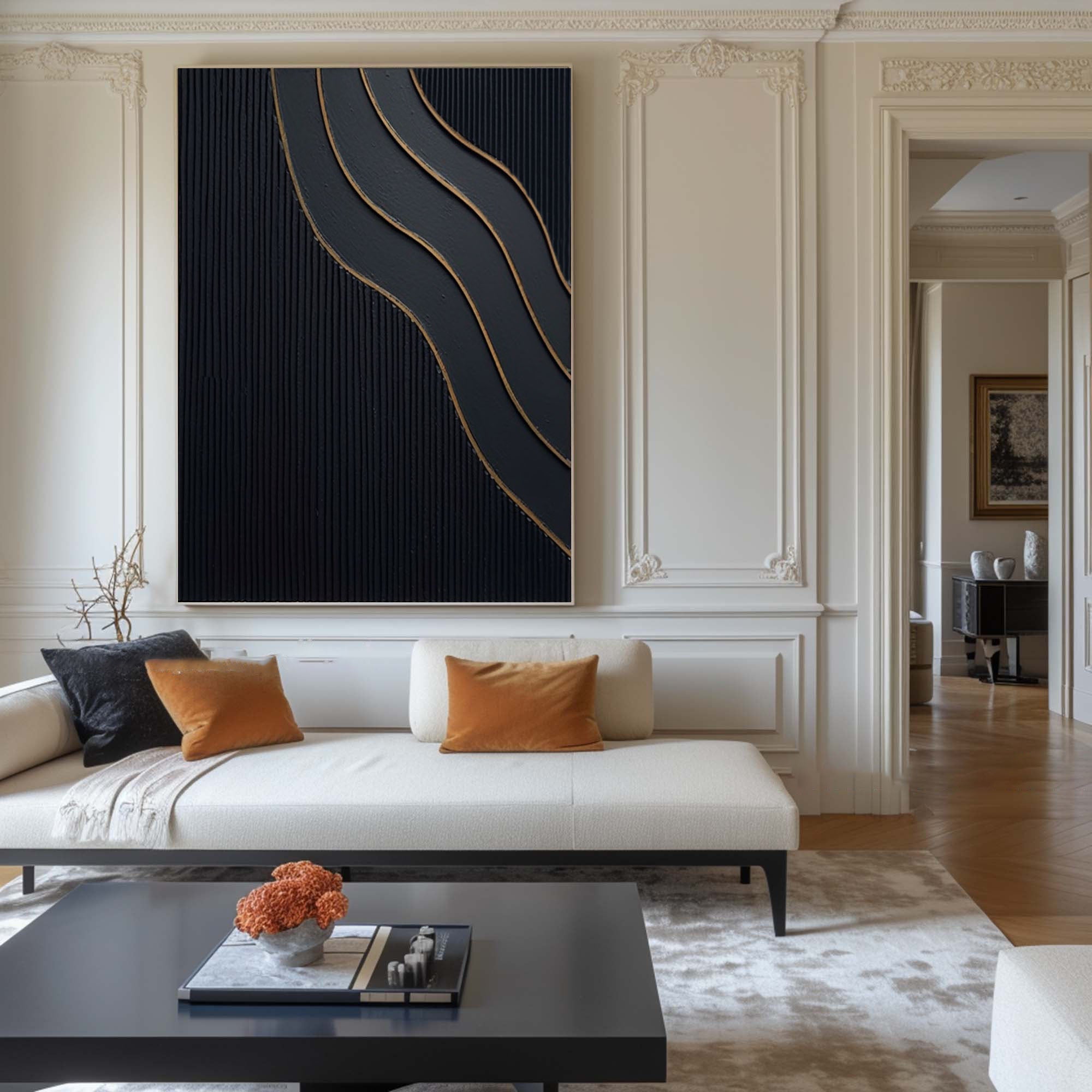 Black Minimalist Painting #BM 066