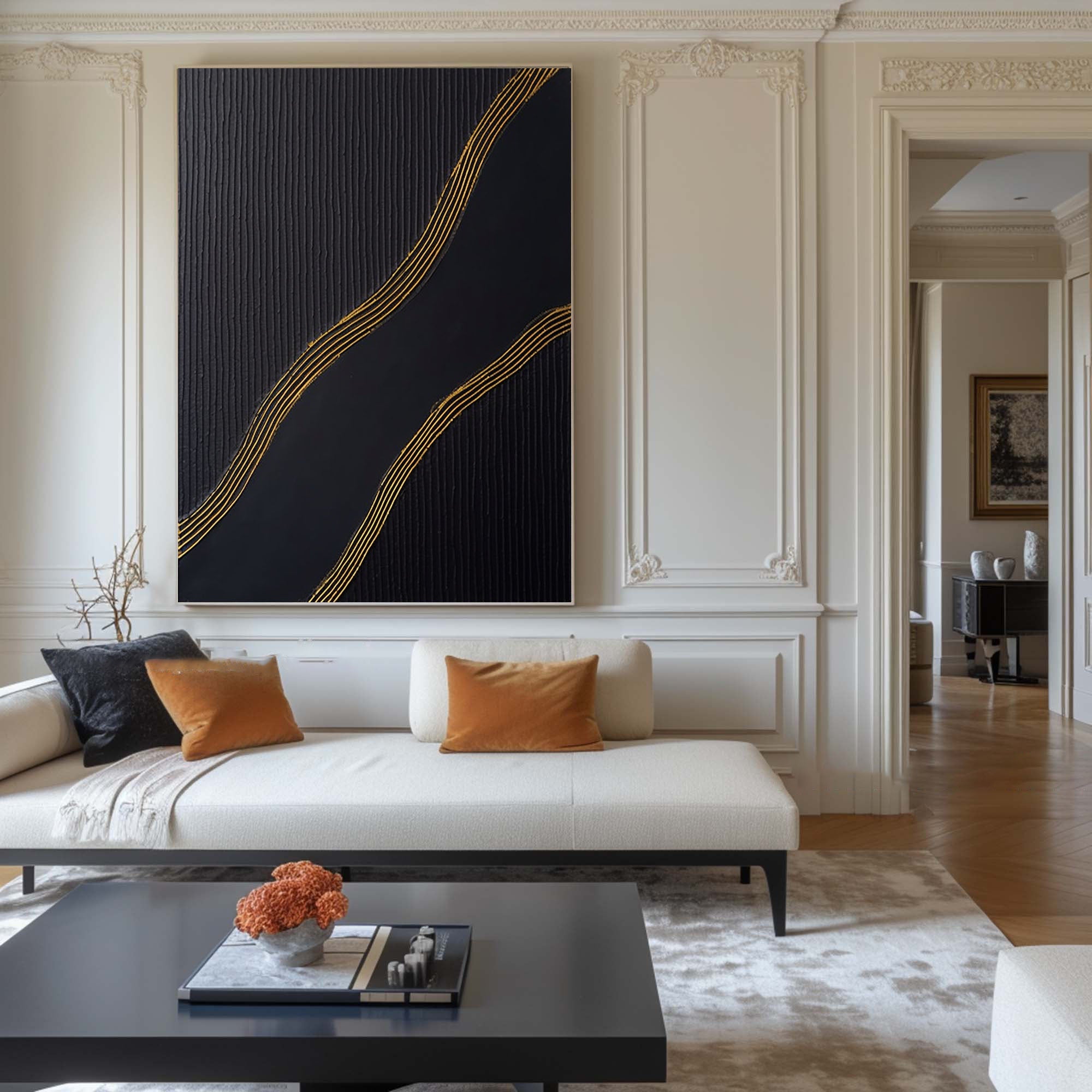 Black Minimalist Painting #BM 063