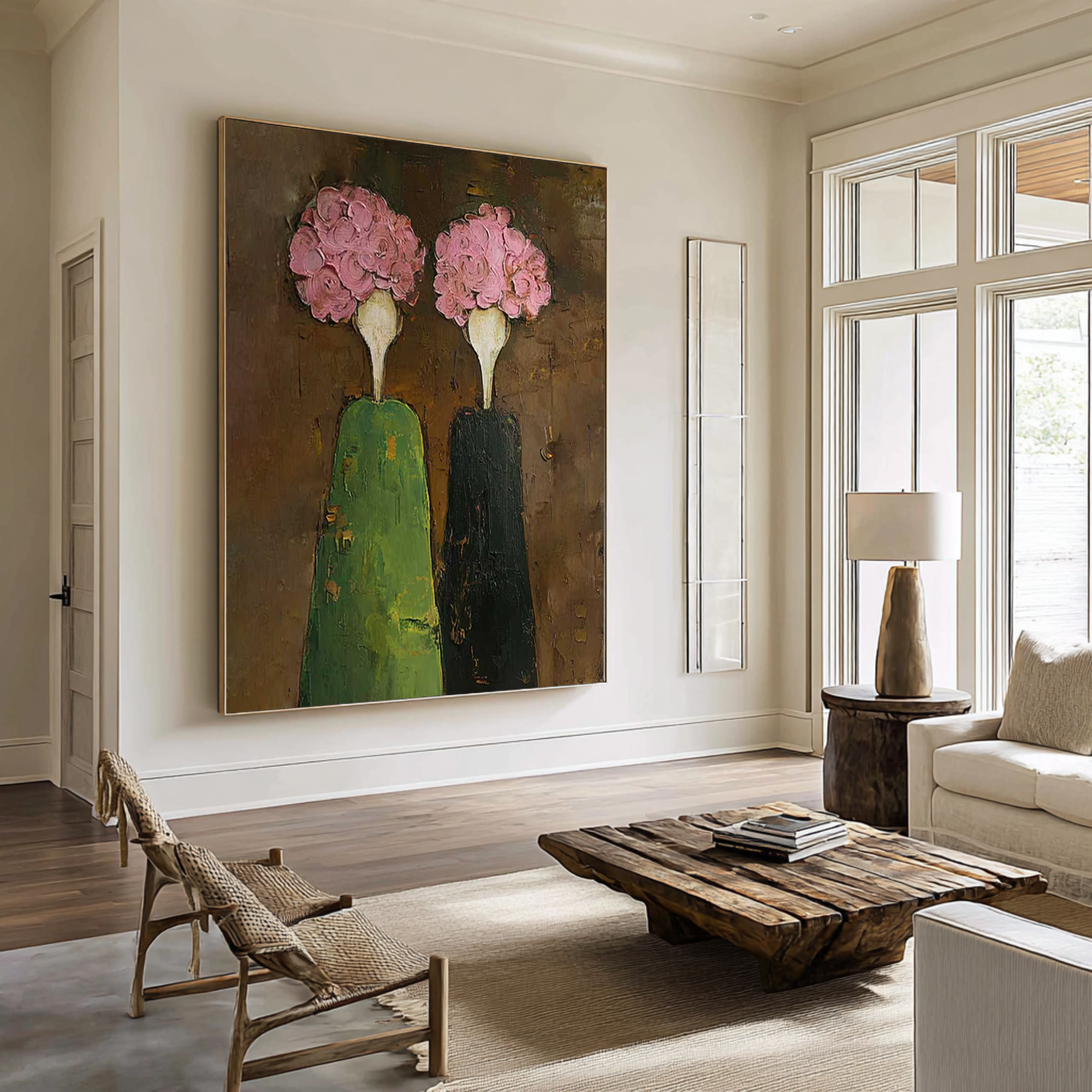 Large Contemporary Figurative Oil Painting on Canvas – Statement Wall Art for Entryway #WAC 043