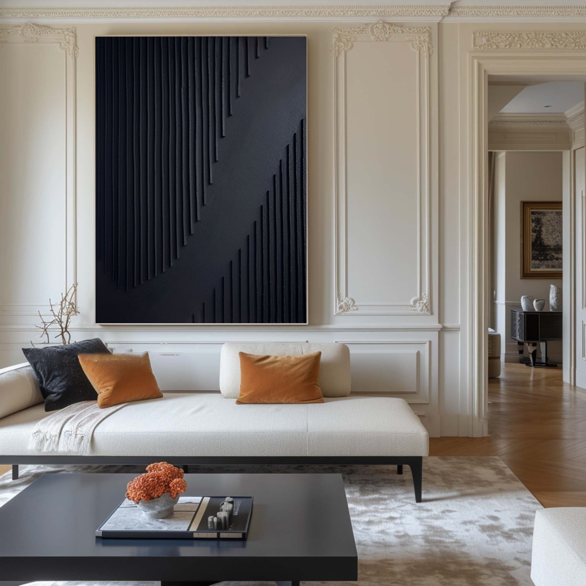 Black Minimalist Painting #BM 070