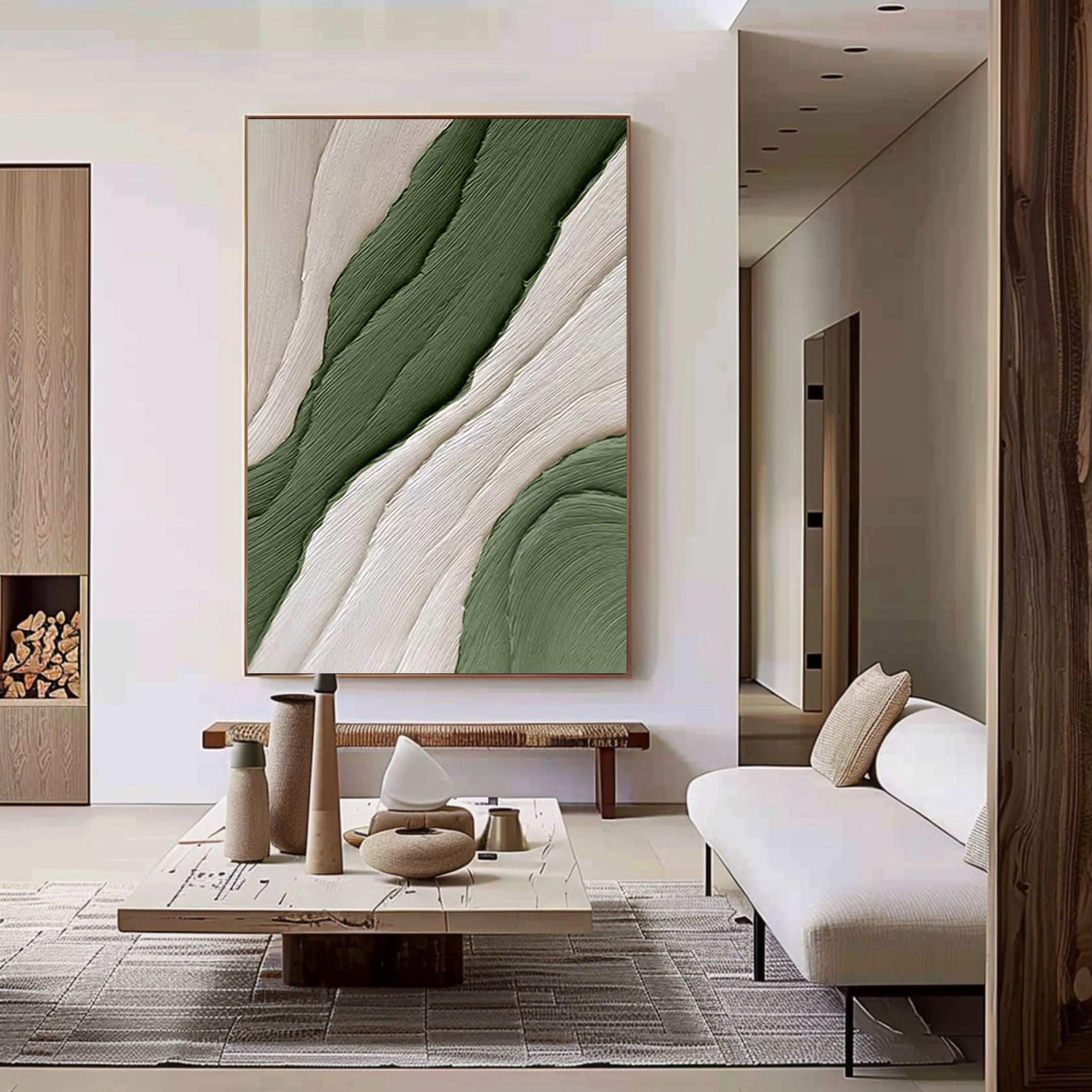 Green Minimalist Painting #GM 009