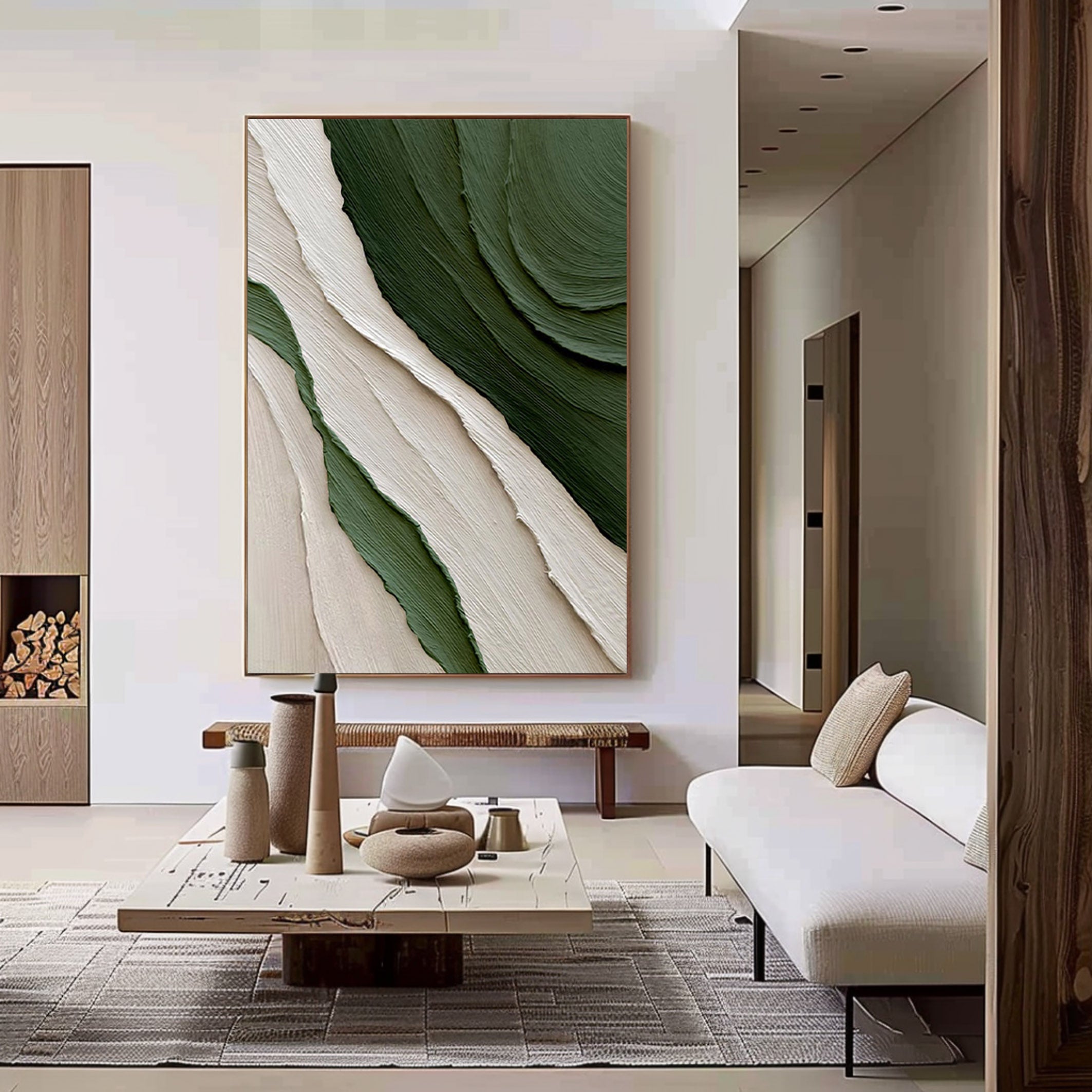Green Minimalist Painting #GM 012