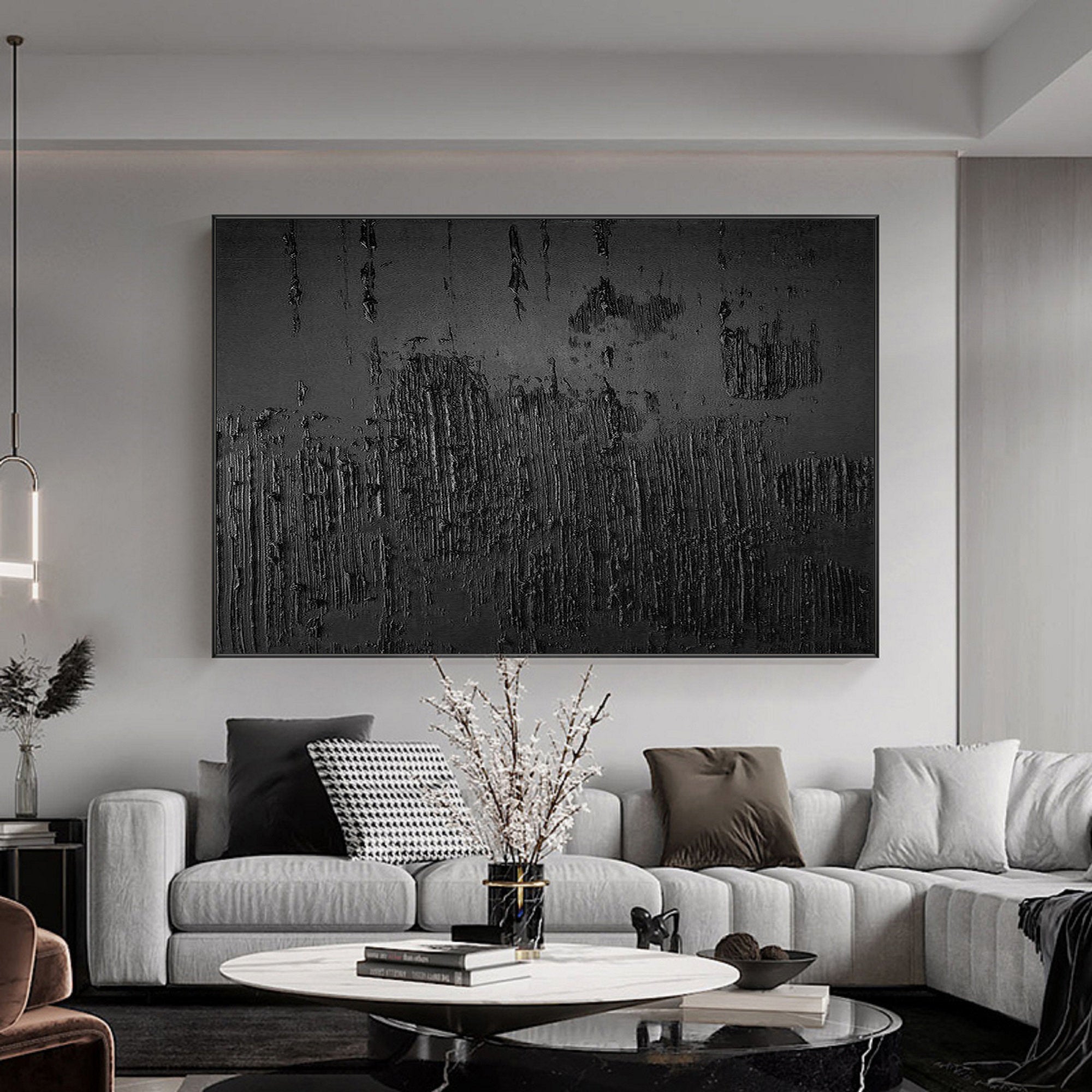 Black Minimalist Painting #BM 044