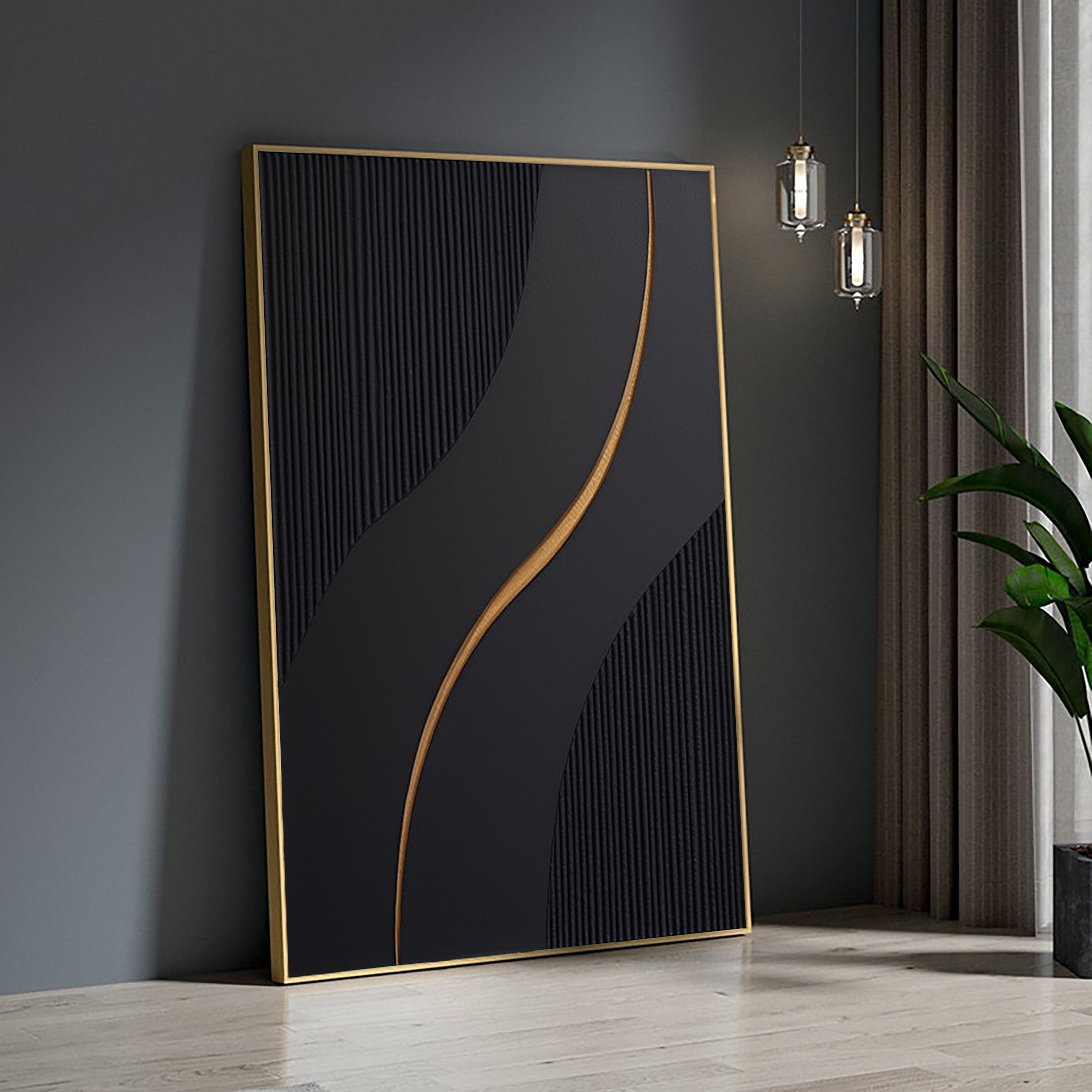 Chic Black & Gold Wall Art | Luxurious & Modern #BBA 094