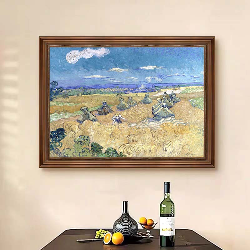 Wheat Stacks with Reaper, Vincent Van Gogh Inspired #BGA 106