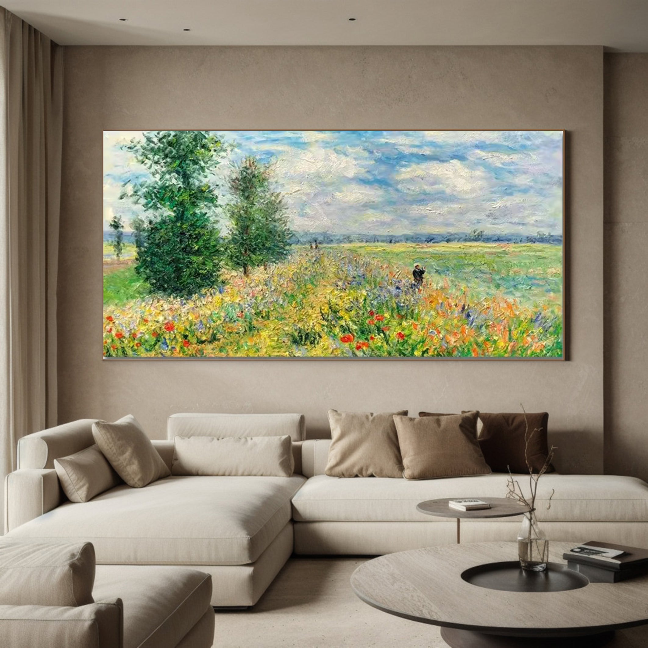 Poppy Field (1875), Monet Inspired Wall Art #BGA 168