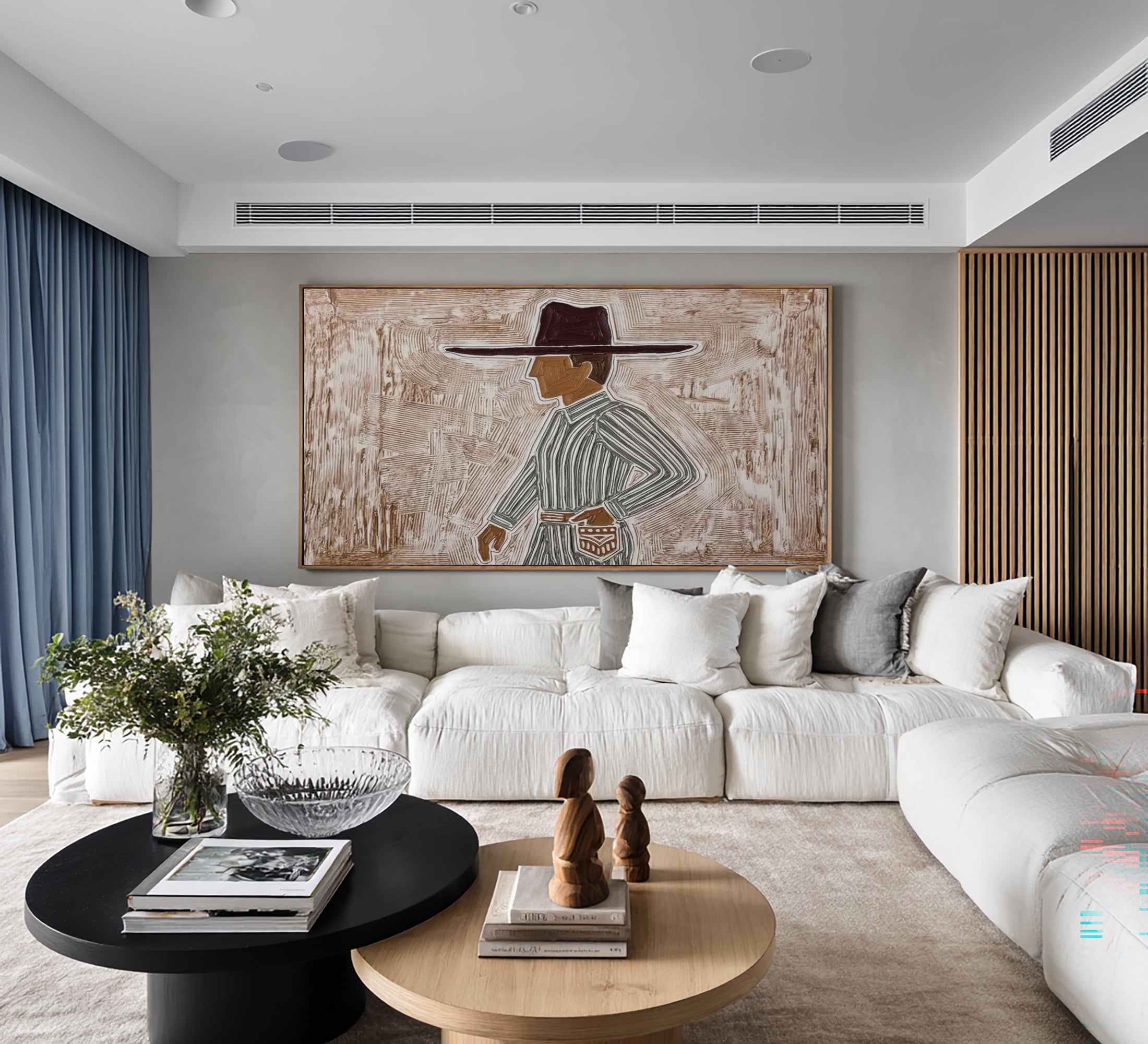 Large Fashion Figure Painting Modern Minimalist Portrait Wall Art