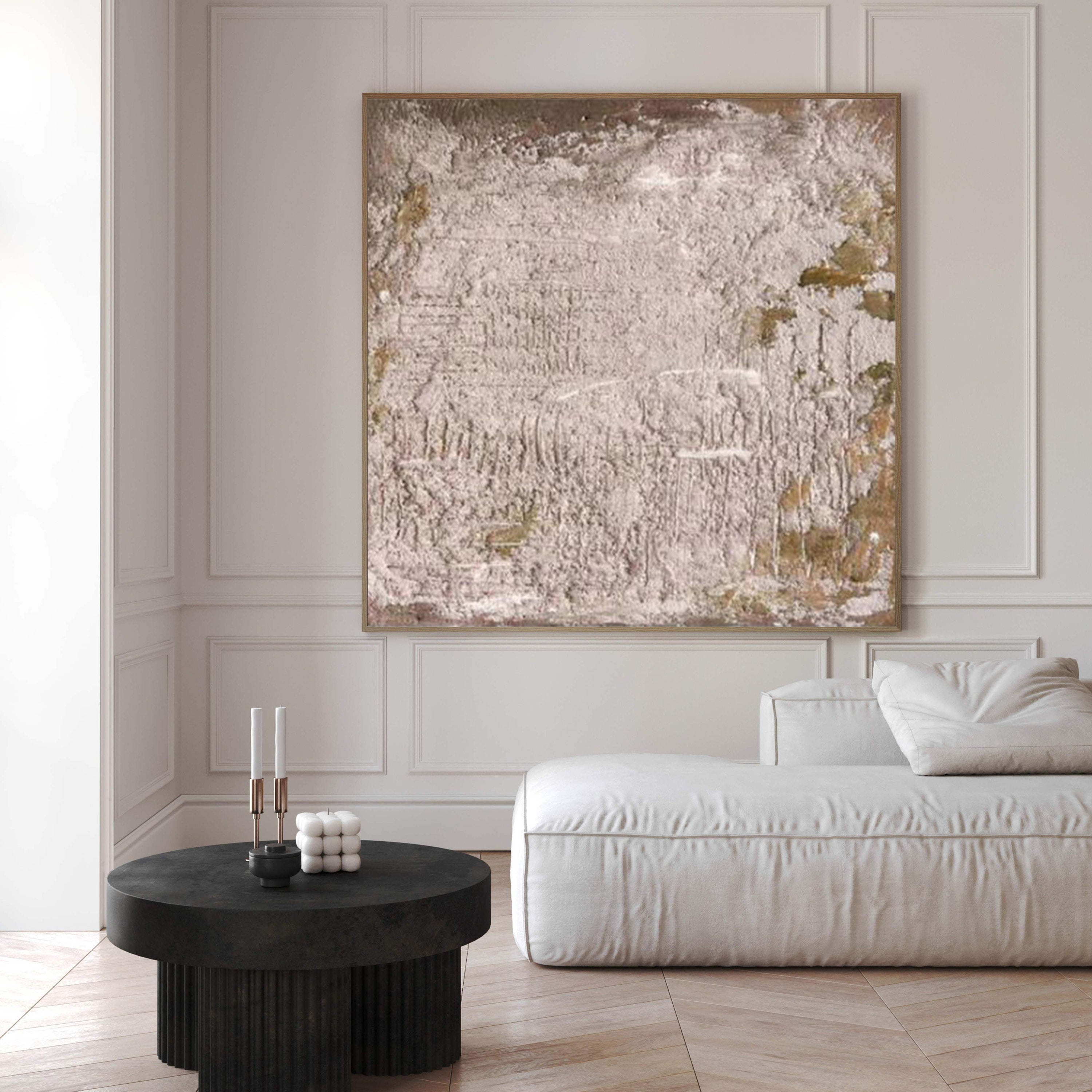 Gilded Texture: Contemporary Abstract Art, Metallic Hints #BGA 237