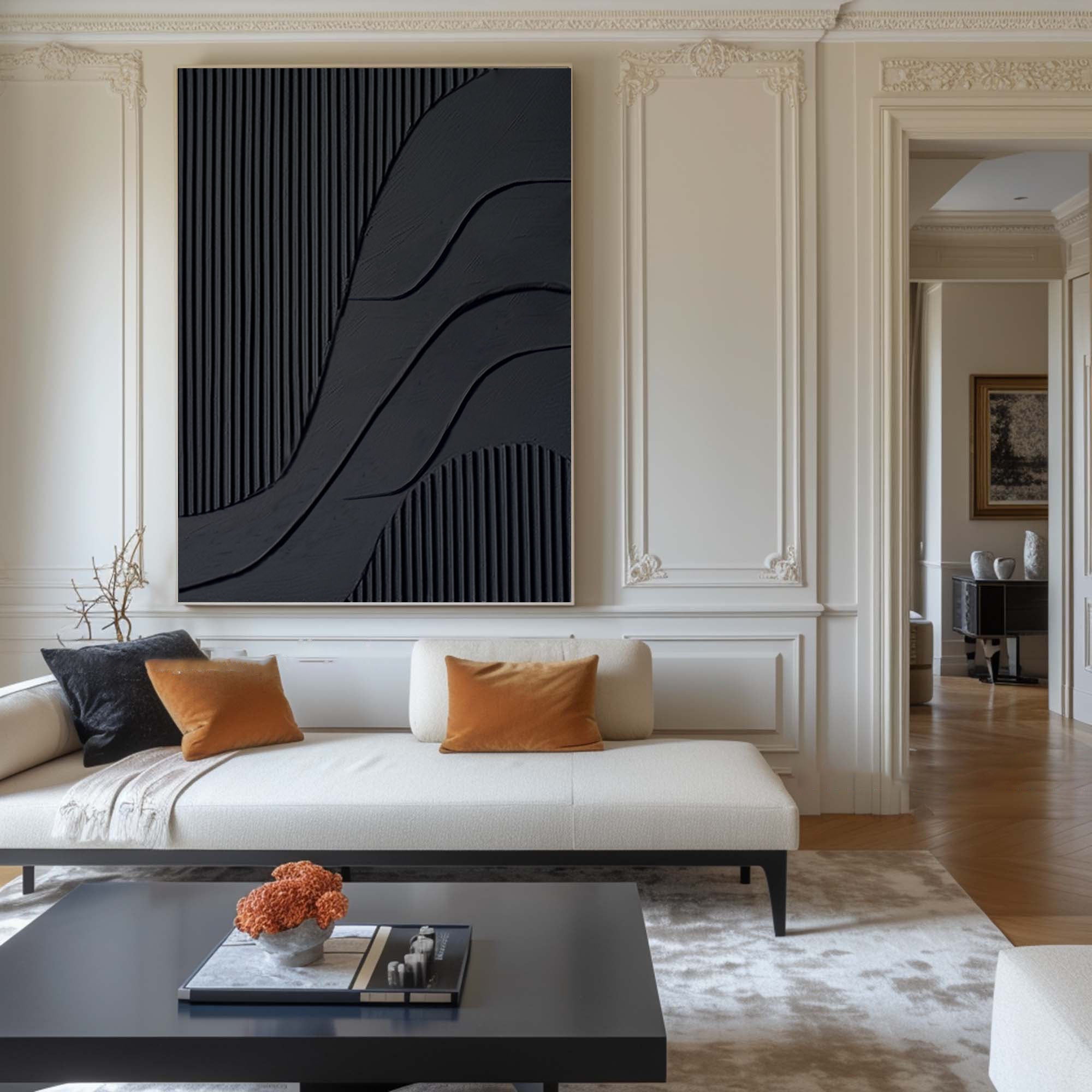 Black Minimalist Painting #BM 073