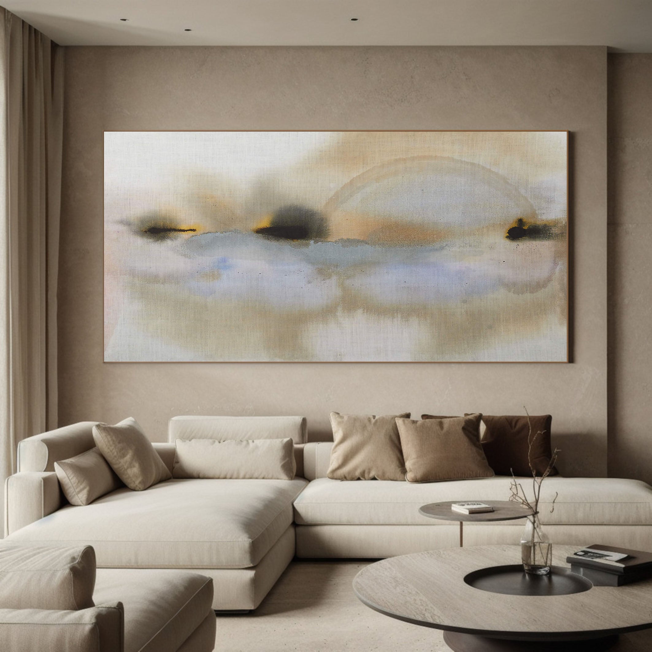 Earth Tones Landscape Abstraction, Modern Wall Art #BGA 111