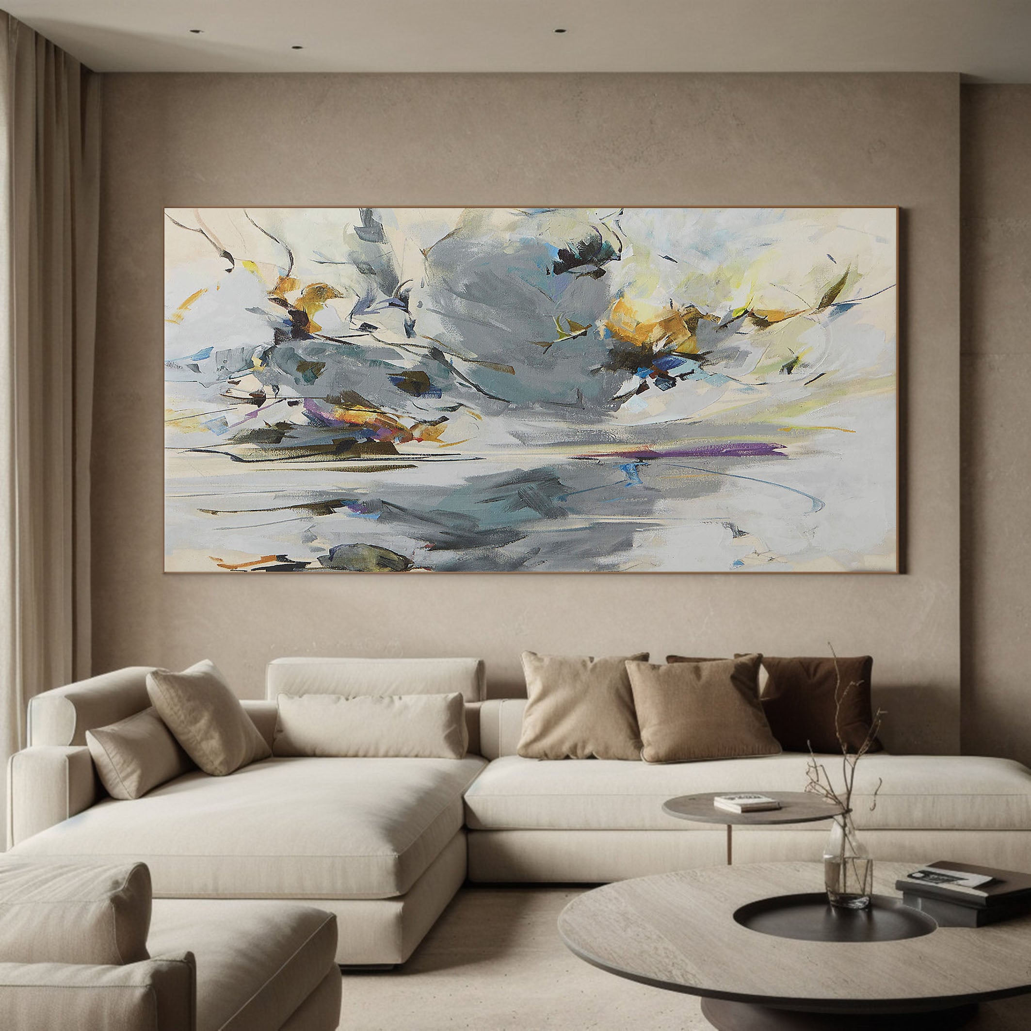 The Birds Of Wonder In the Auspicious Sky, Abstract Wall Art #BGA 109