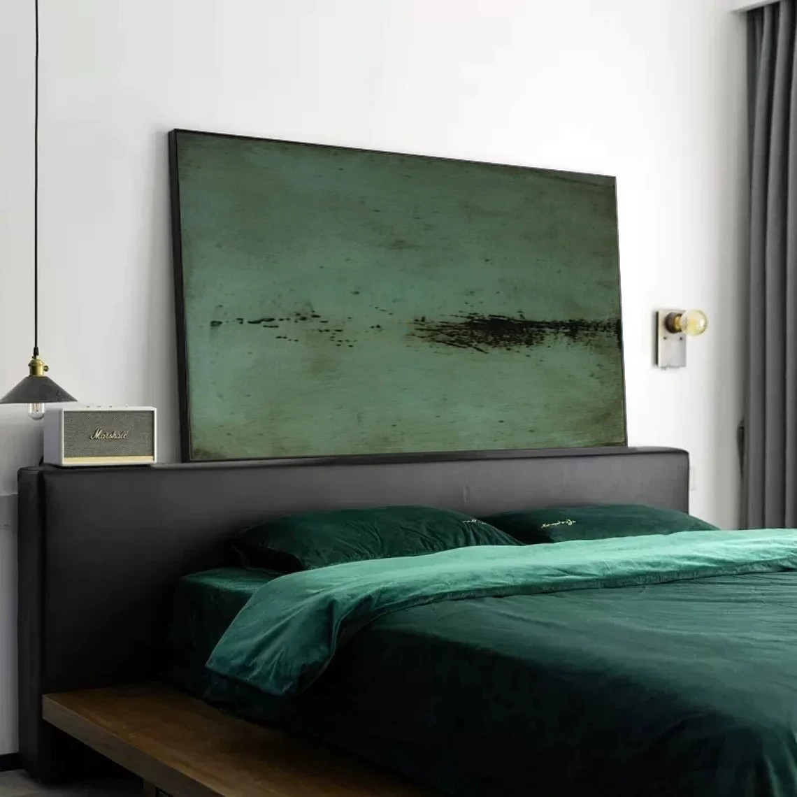 Modern Green Landscape Serene Abstract, Unique Wall Decor #BGA 151
