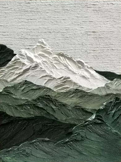 Mountain Relief: Textured 3D Abstract, Mountain Landscape Set #BGA 212