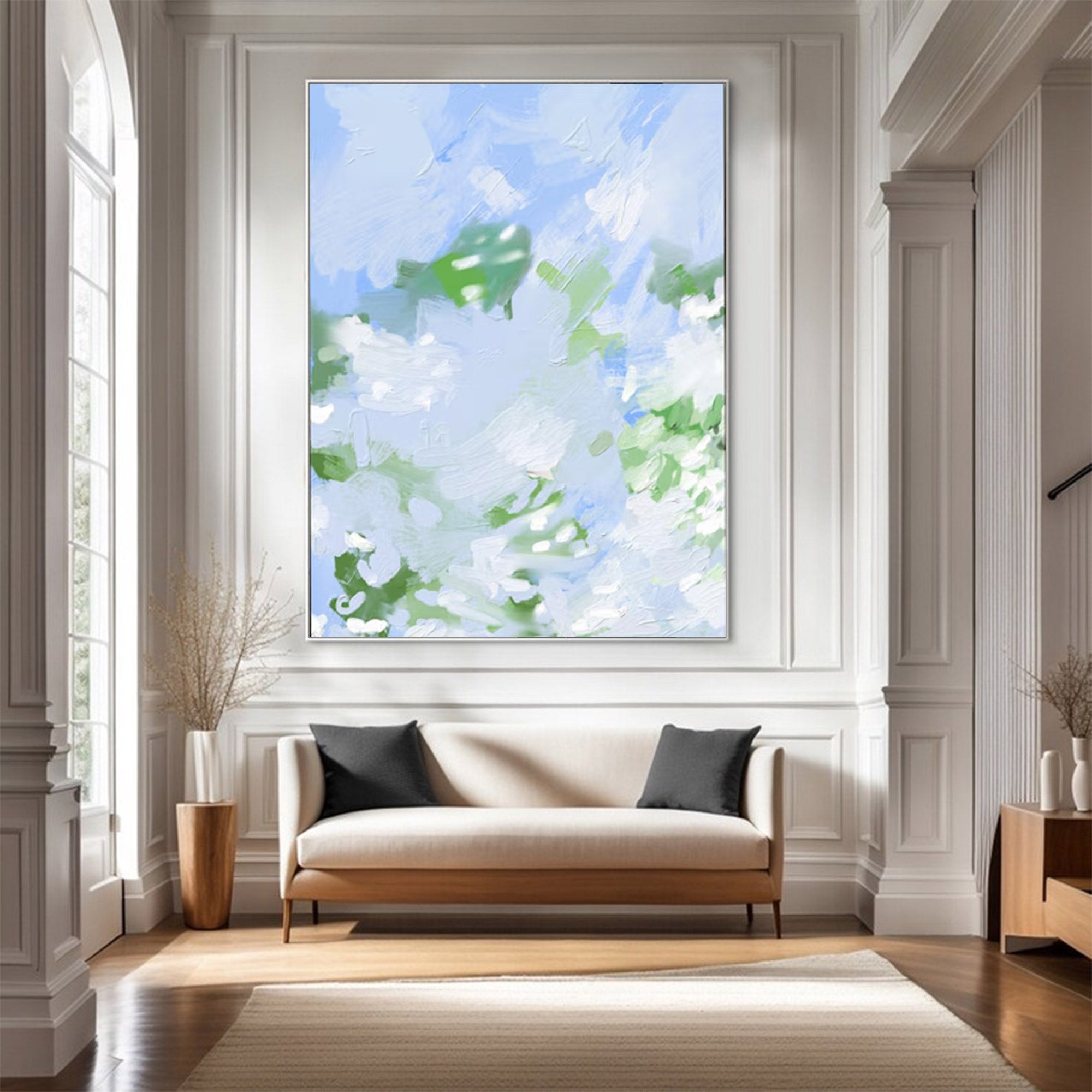 Large Abstract Blue and Green Art | MuroArt #WGA 020