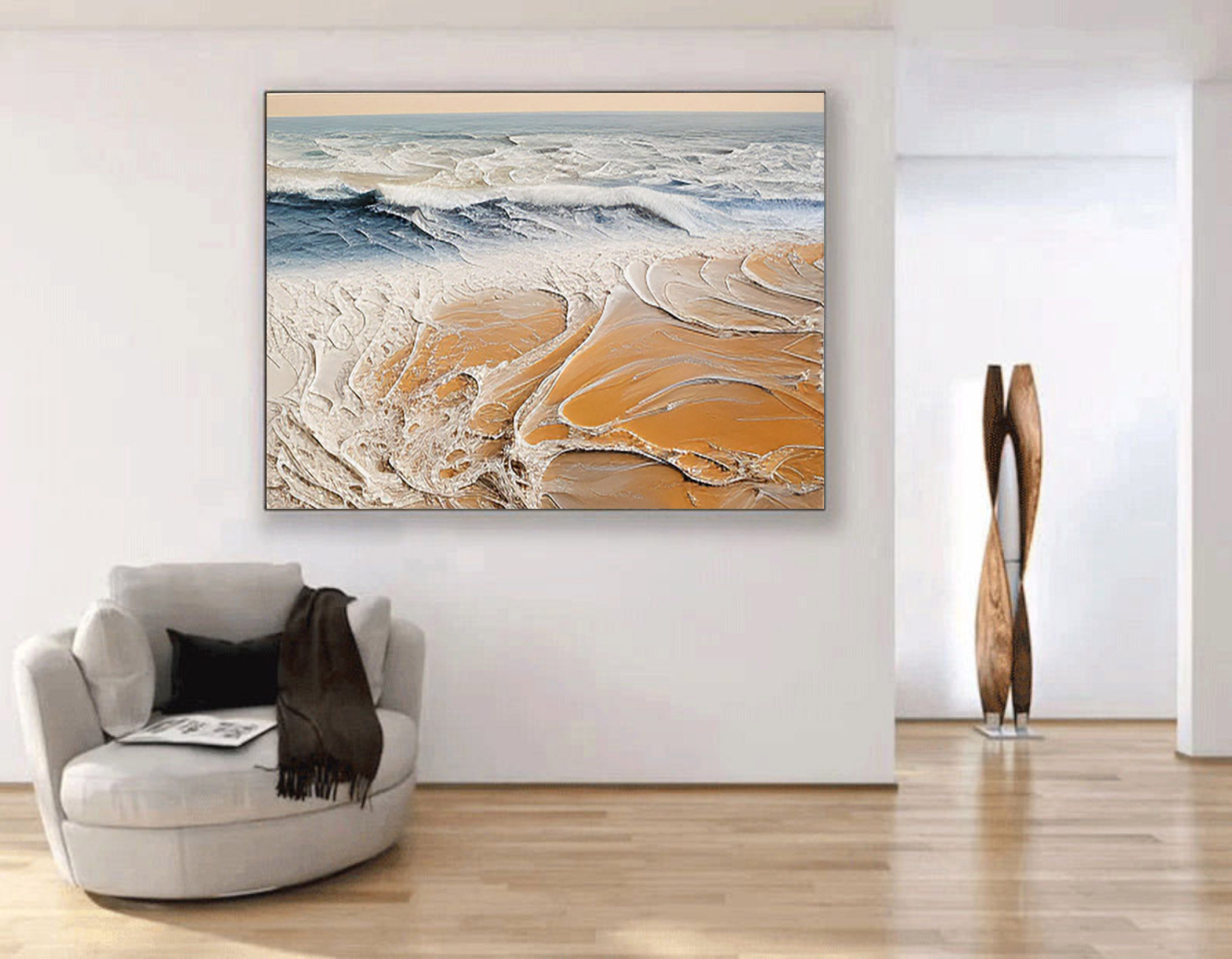 Beige & Brown Minimalist Painting #BBM 016
