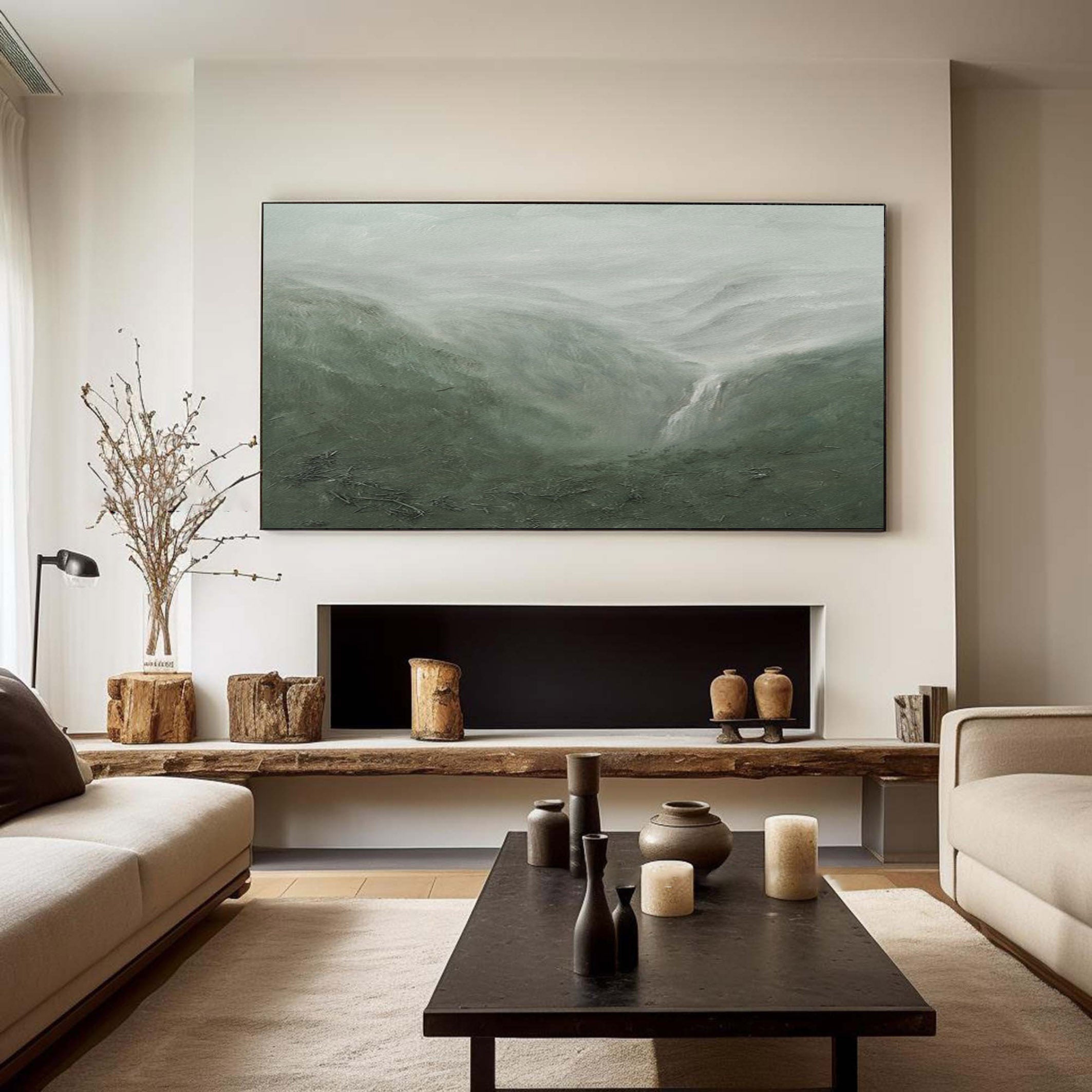 Blue & Green Minimalist Painting #BGM 014