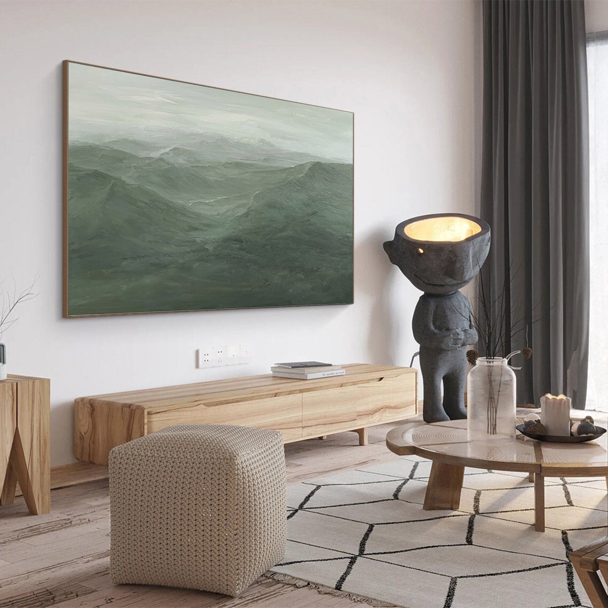 Blue & Green Minimalist Painting #BGM 013